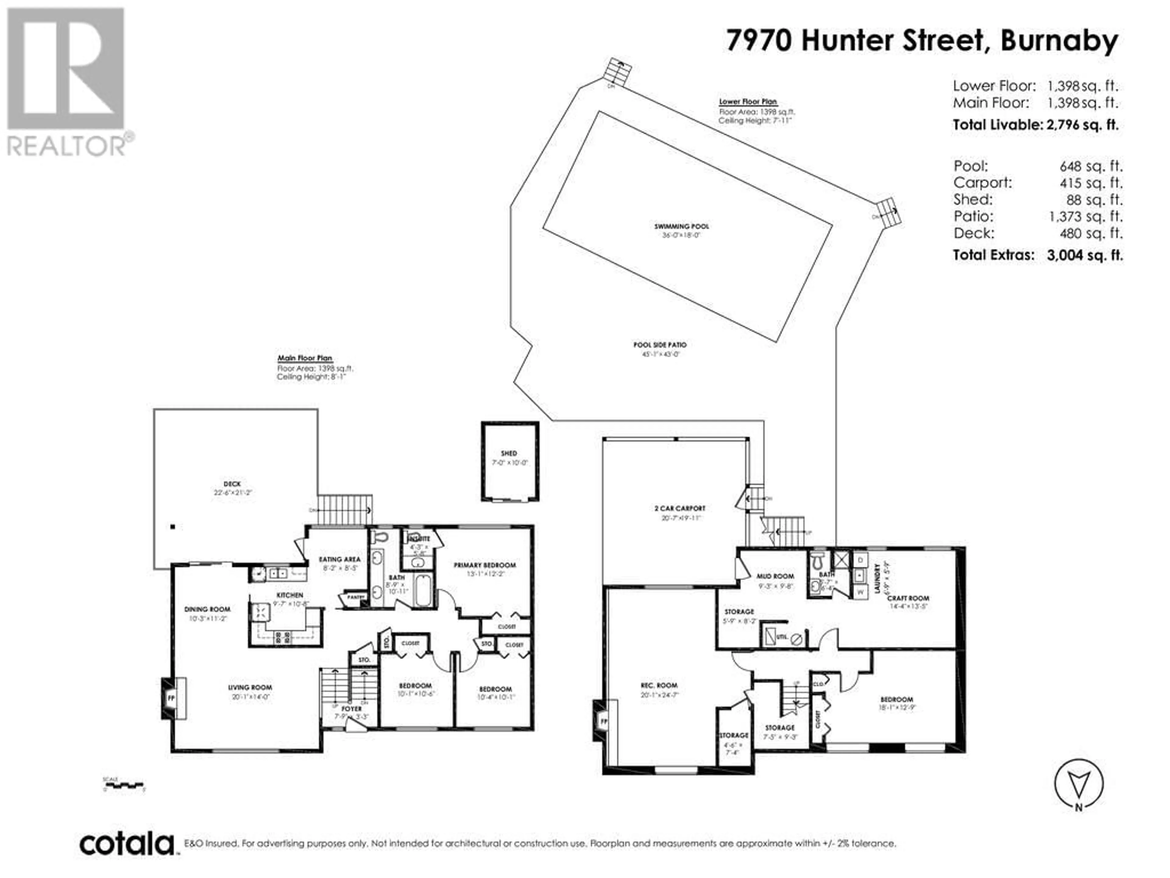 Floor plan for 7970 HUNTER STREET, Burnaby British Columbia V5A2B9