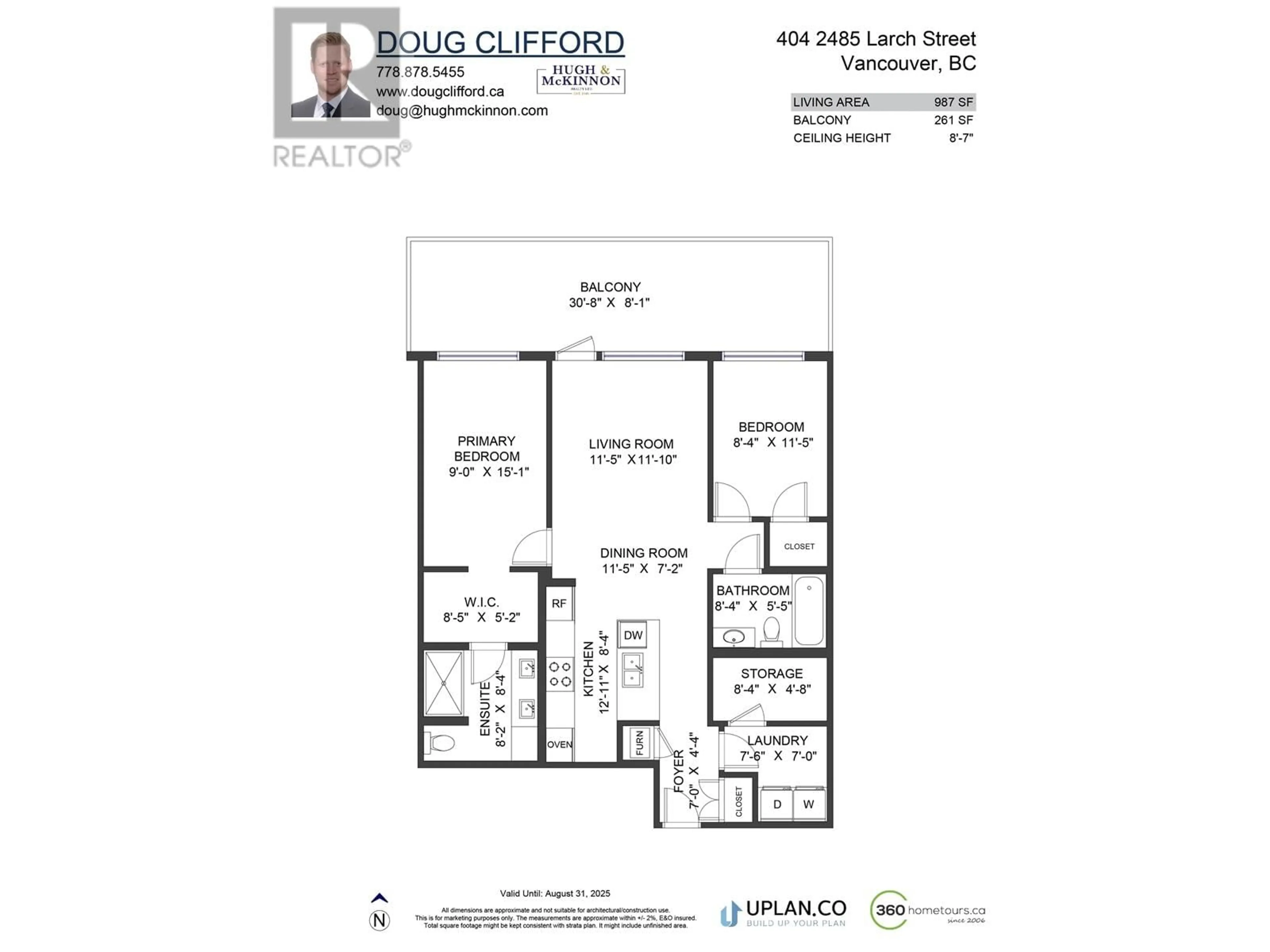 Floor plan for 404 2485 LARCH STREET, Vancouver British Columbia V6K0A3