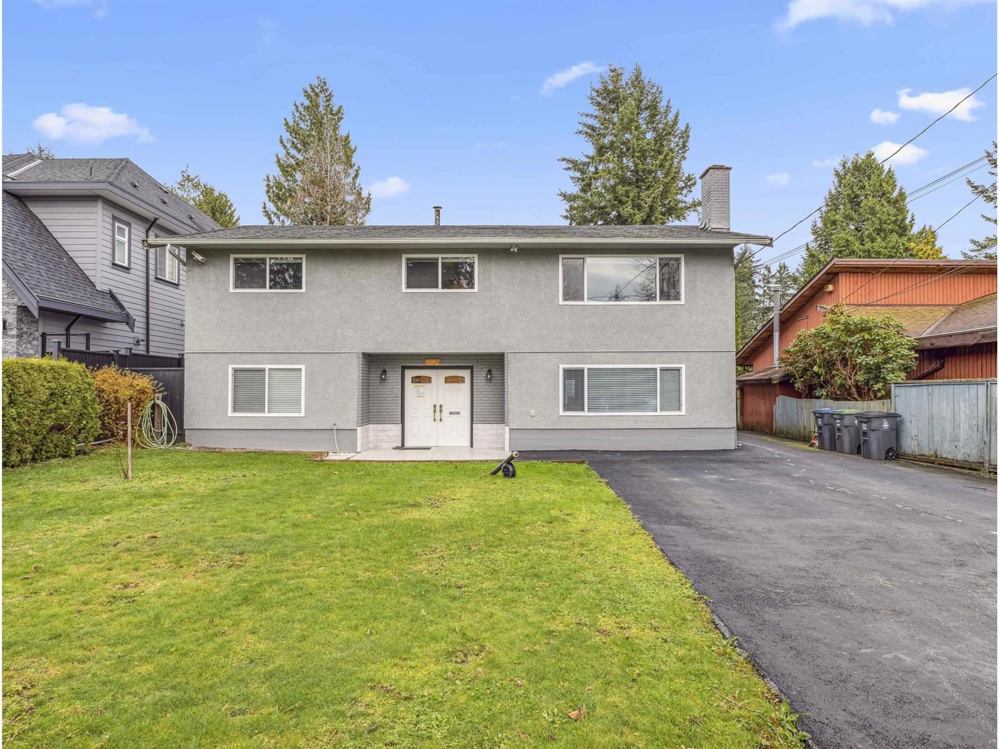 Frontside or backside of a home, the fenced backyard for 9112 147TH STREET, Surrey British Columbia V3R3V7