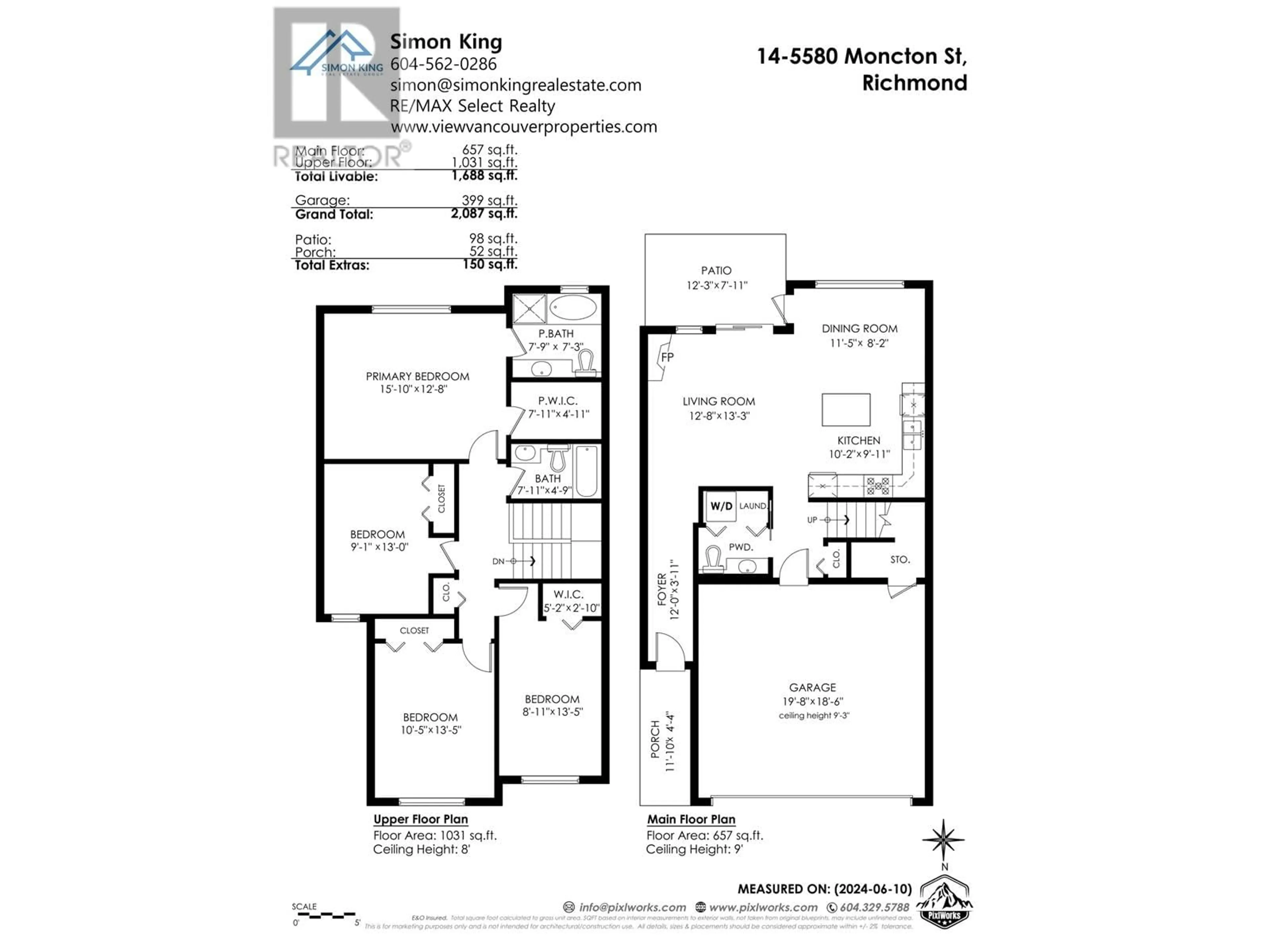 Floor plan for 14 5580 MONCTON STREET, Richmond British Columbia V7E3B4