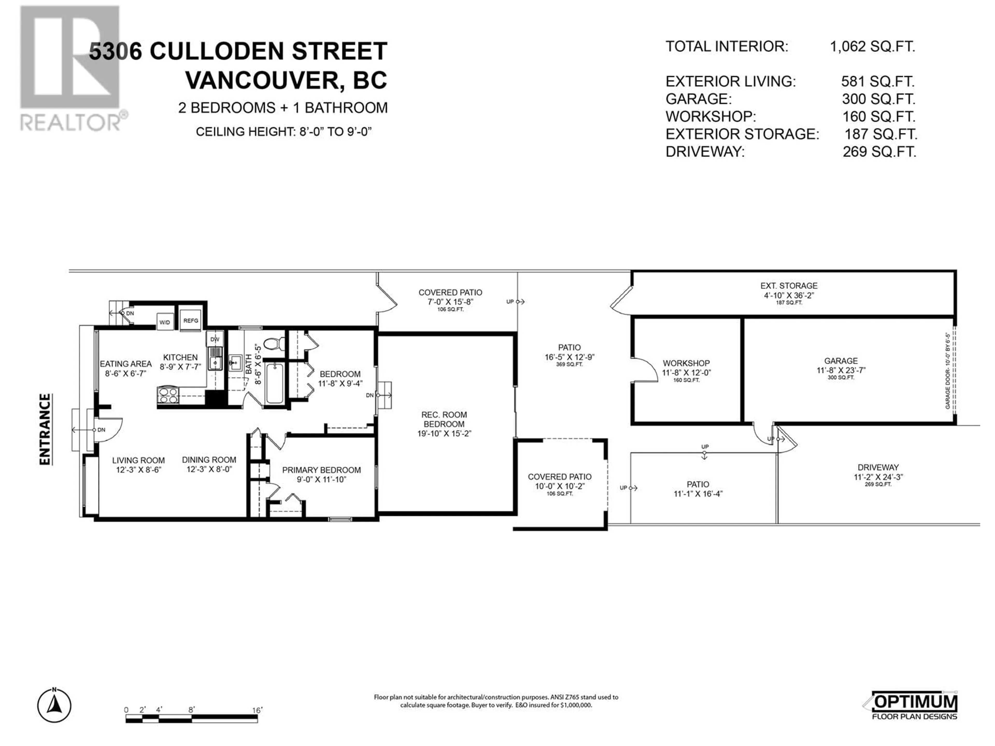 Floor plan for 5306 CULLODEN STREET, Vancouver British Columbia V5W3R6