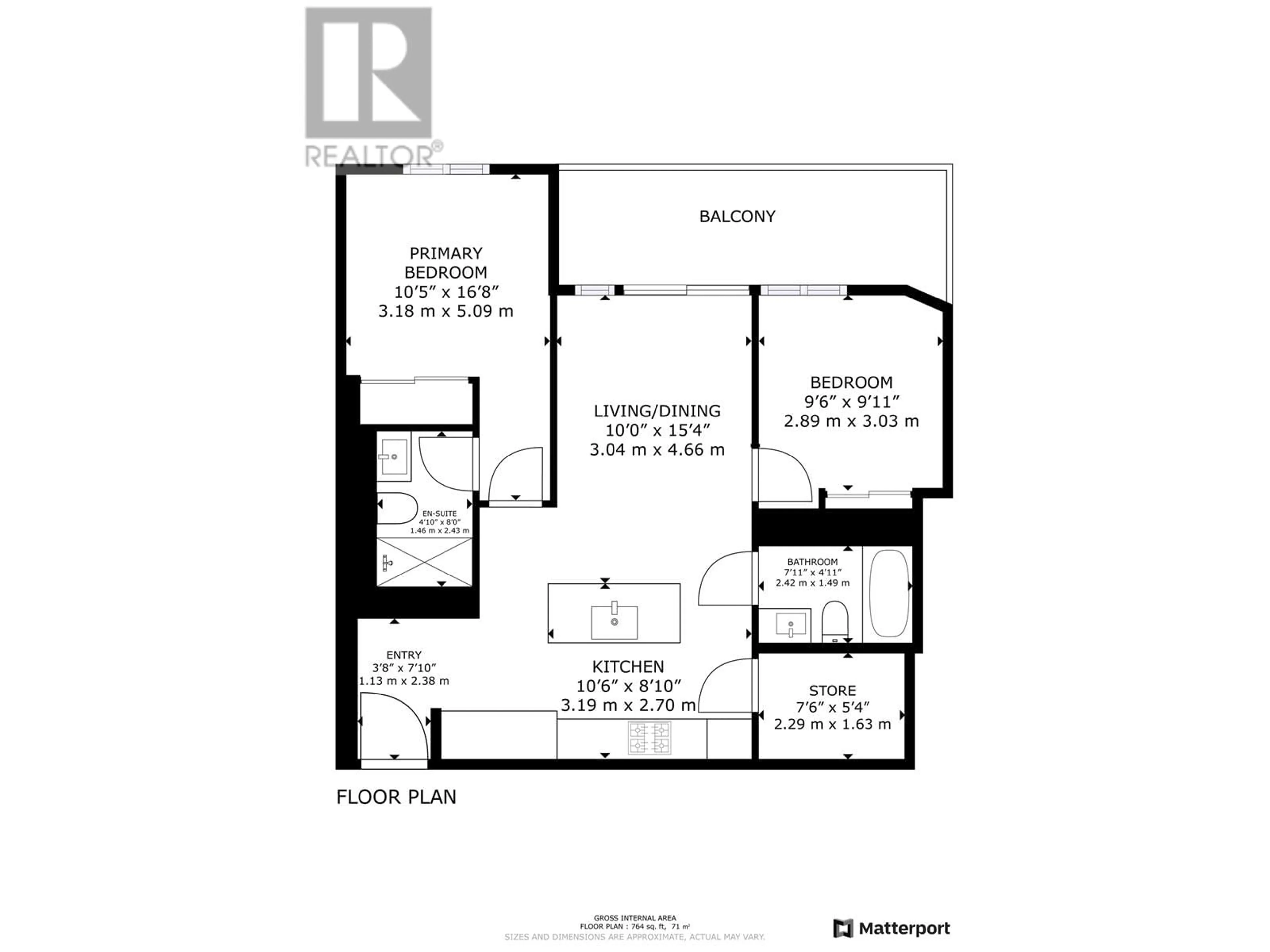 Floor plan for 1812 1289 HORNBY STREET, Vancouver British Columbia V6Z0G7