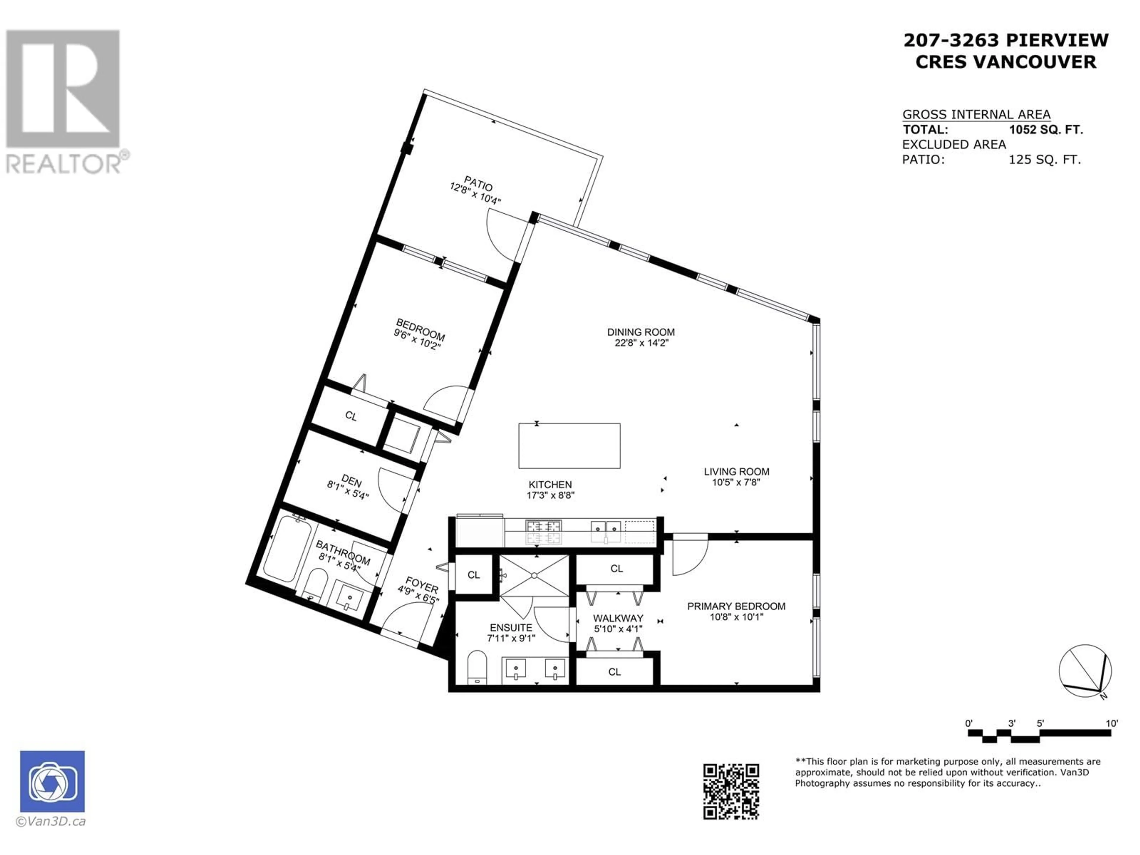 Floor plan for 207 3263 PIERVIEW CRESCENT, Vancouver British Columbia V5S0C3