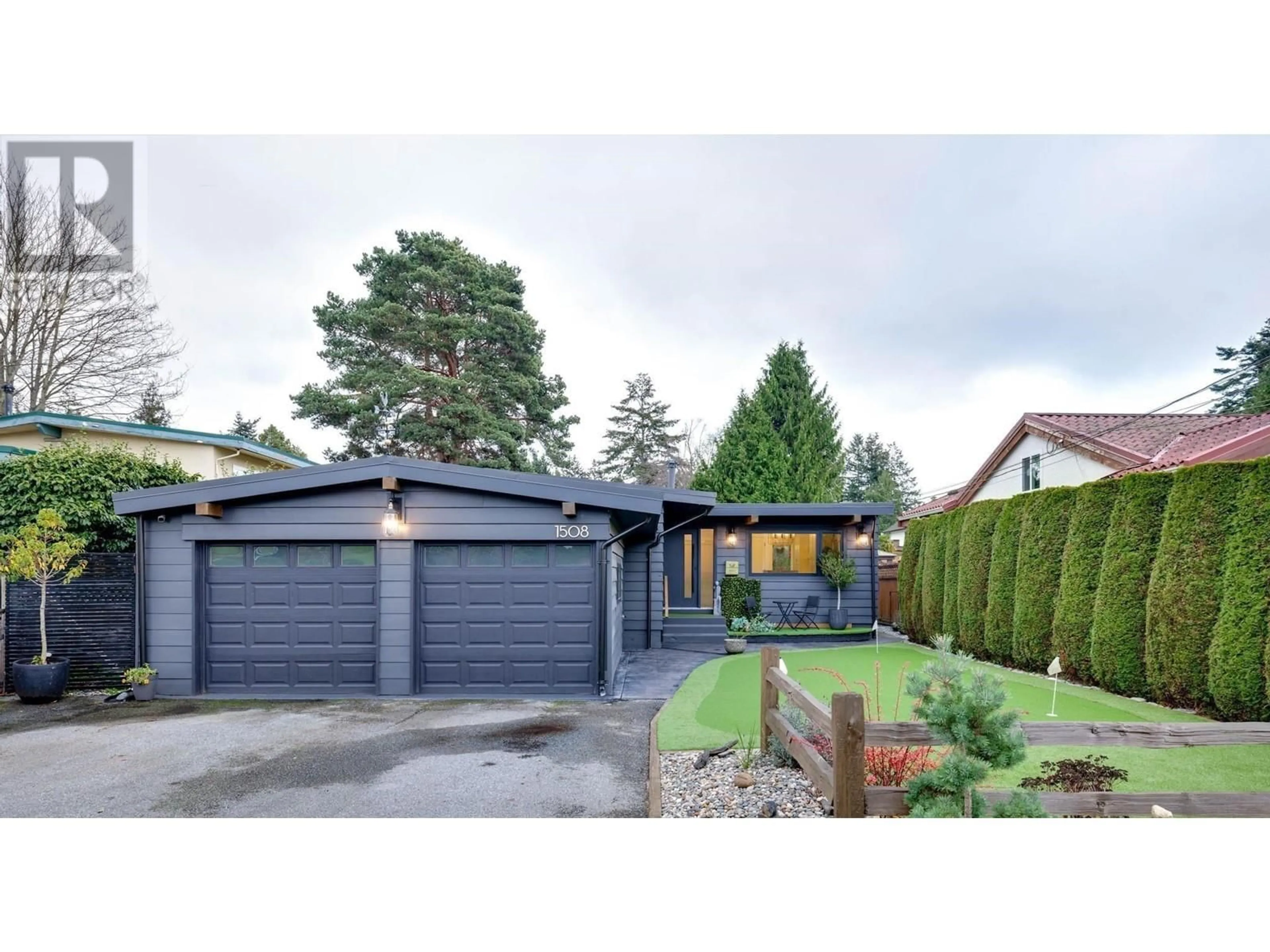 Frontside or backside of a home, the fenced backyard for 1508 GILLESPIE ROAD, Delta British Columbia V4L1W1