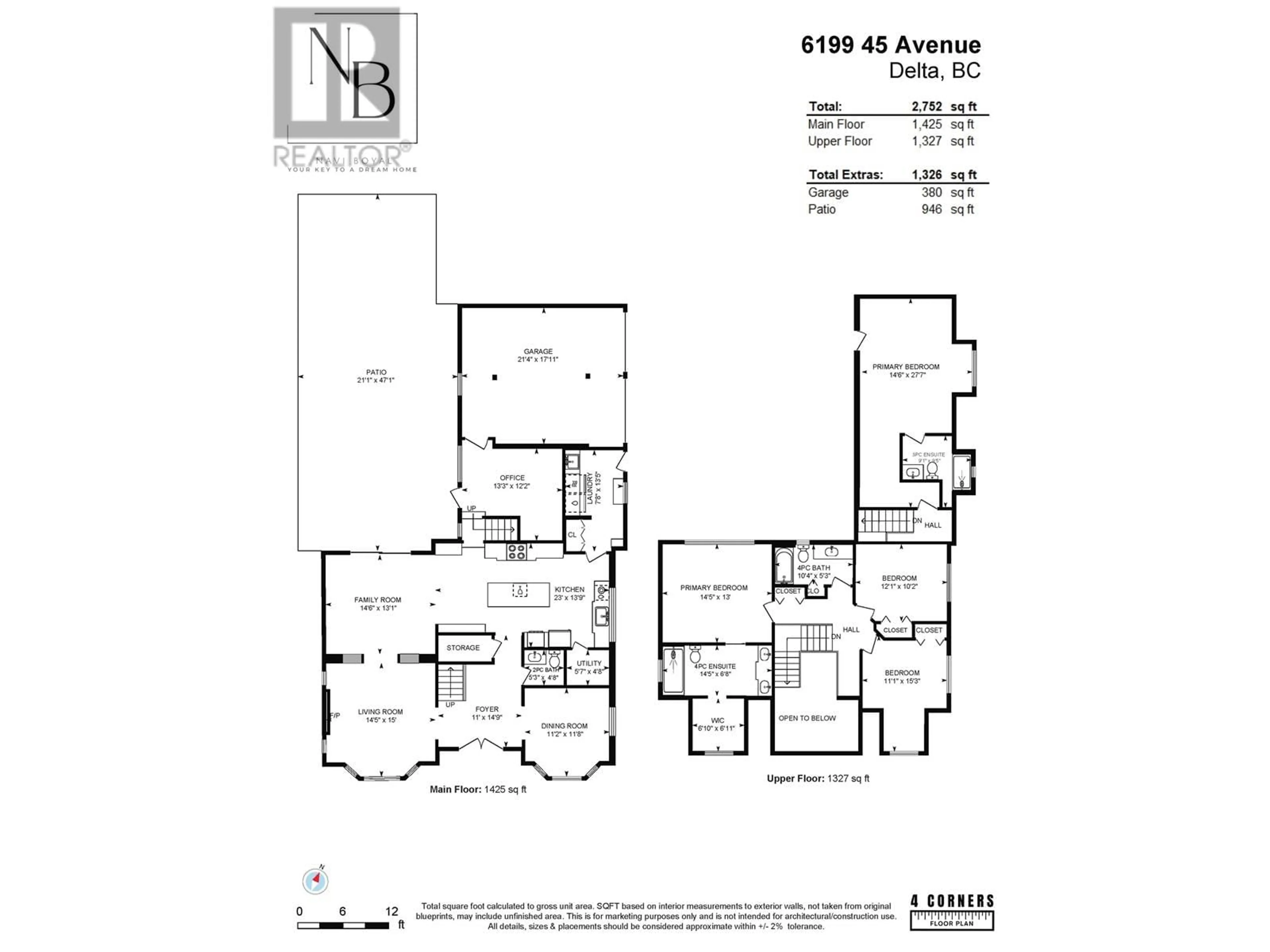 Floor plan for 6199 45 AVENUE, Delta British Columbia V4K4R1