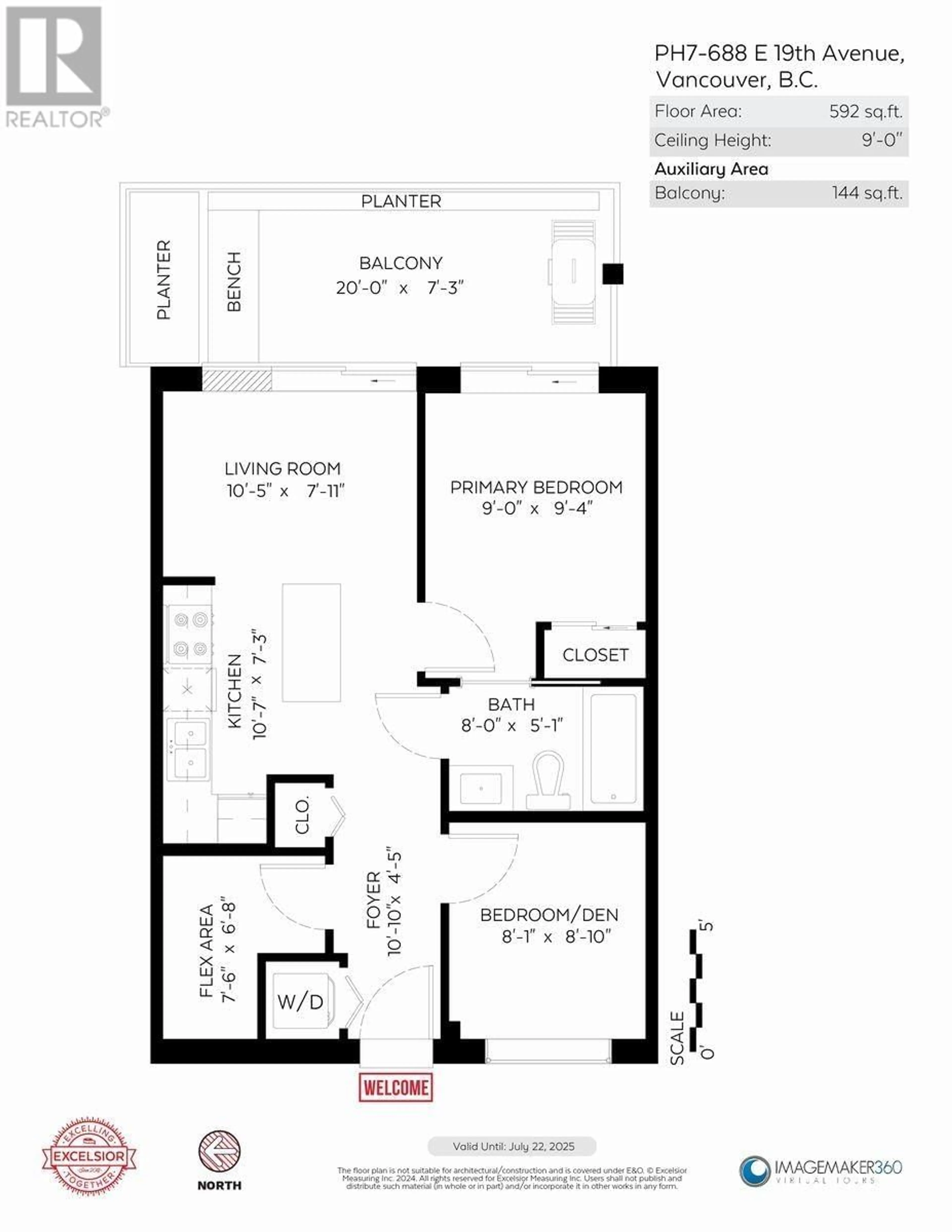 Floor plan for PH7 688 E 19TH AVENUE, Vancouver British Columbia V5V1K2