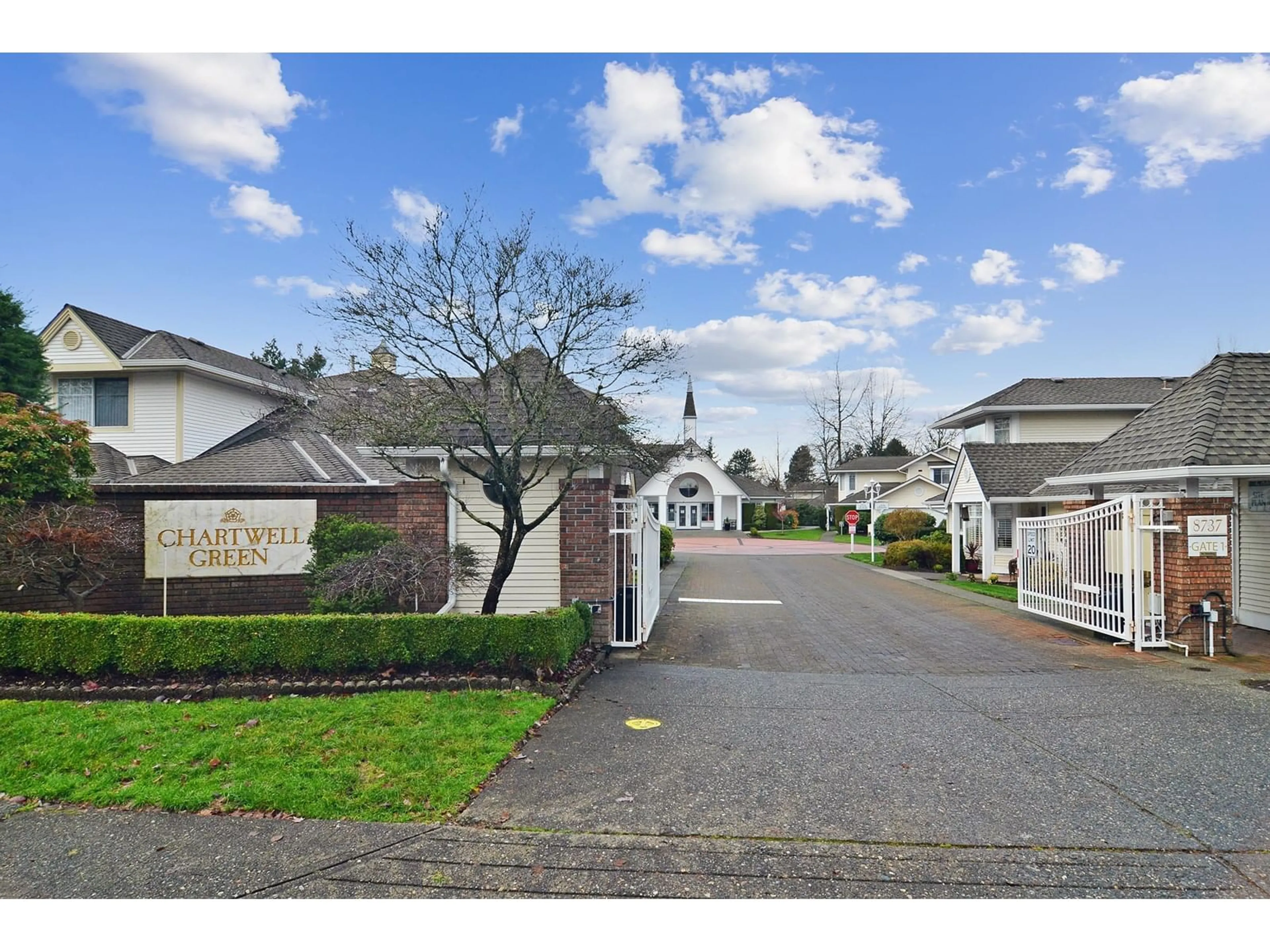 A pic from exterior of the house or condo, the fenced backyard for 158 8737 212 STREET, Langley British Columbia V3A0R2