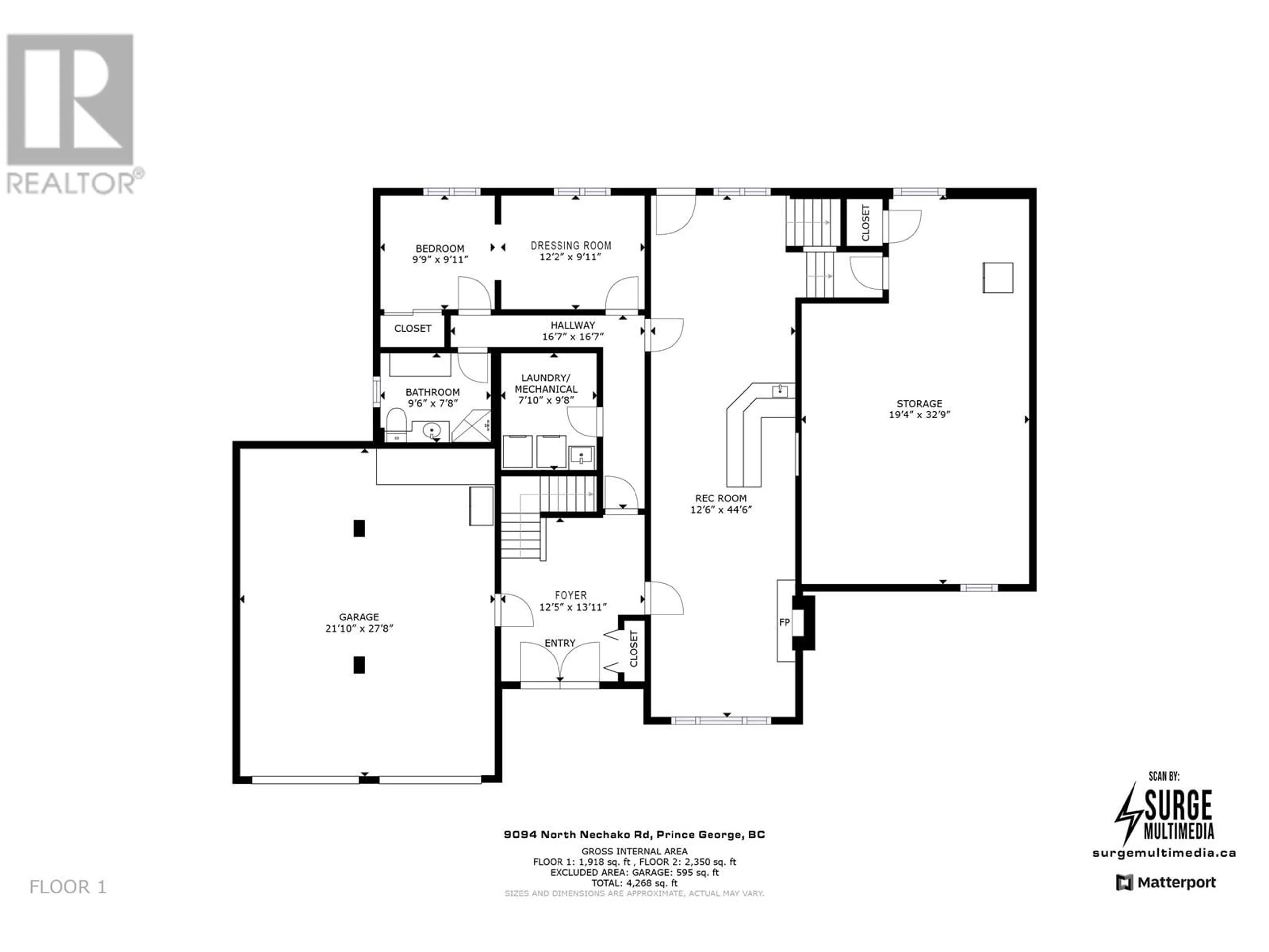 Floor plan for 9094 NORTH NECHAKO ROAD, Prince George British Columbia V2K4Z9