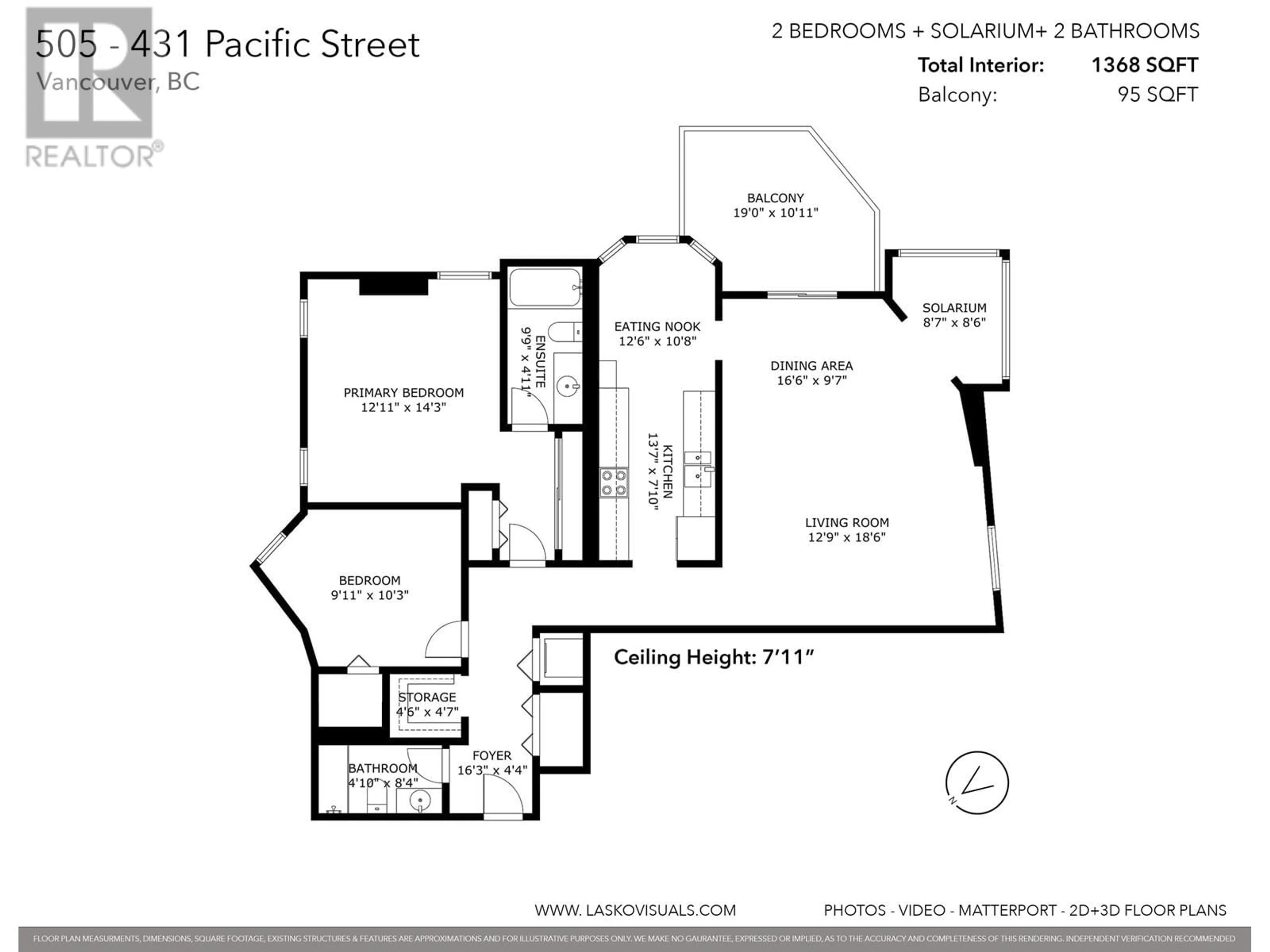 Floor plan for A505 431 PACIFIC STREET, Vancouver British Columbia V6Z2P6