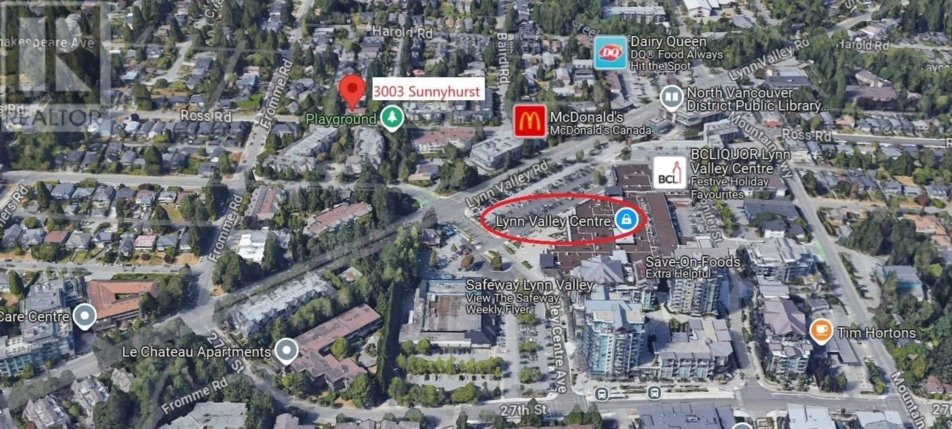 Picture of a map for 3003 SUNNYHURST ROAD, North Vancouver British Columbia V7K2G4