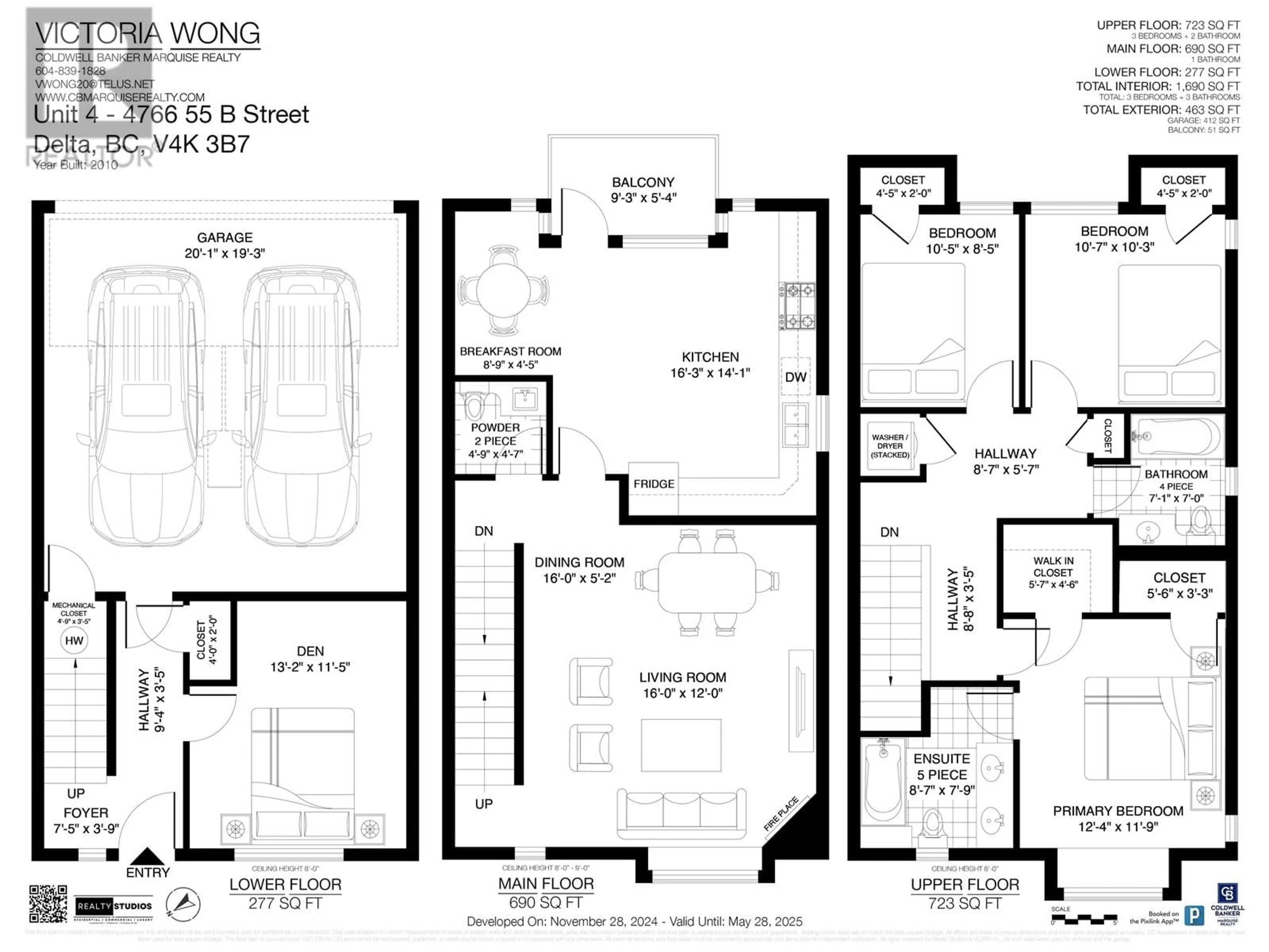 Floor plan for 4 4766 55B STREET, Delta British Columbia V4K3B7