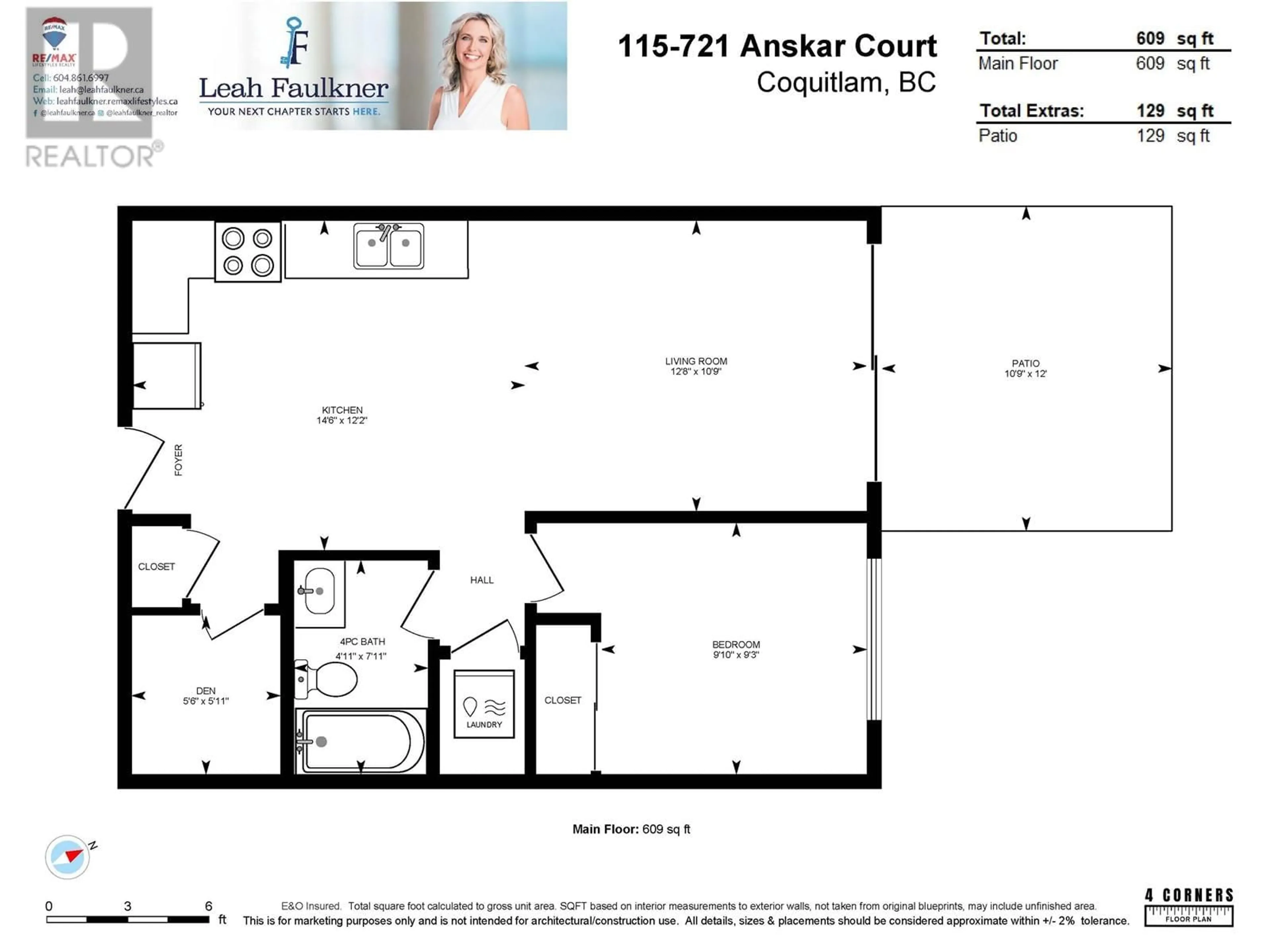 Floor plan for 115 721 ANSKAR COURT, Coquitlam British Columbia V3J0L4