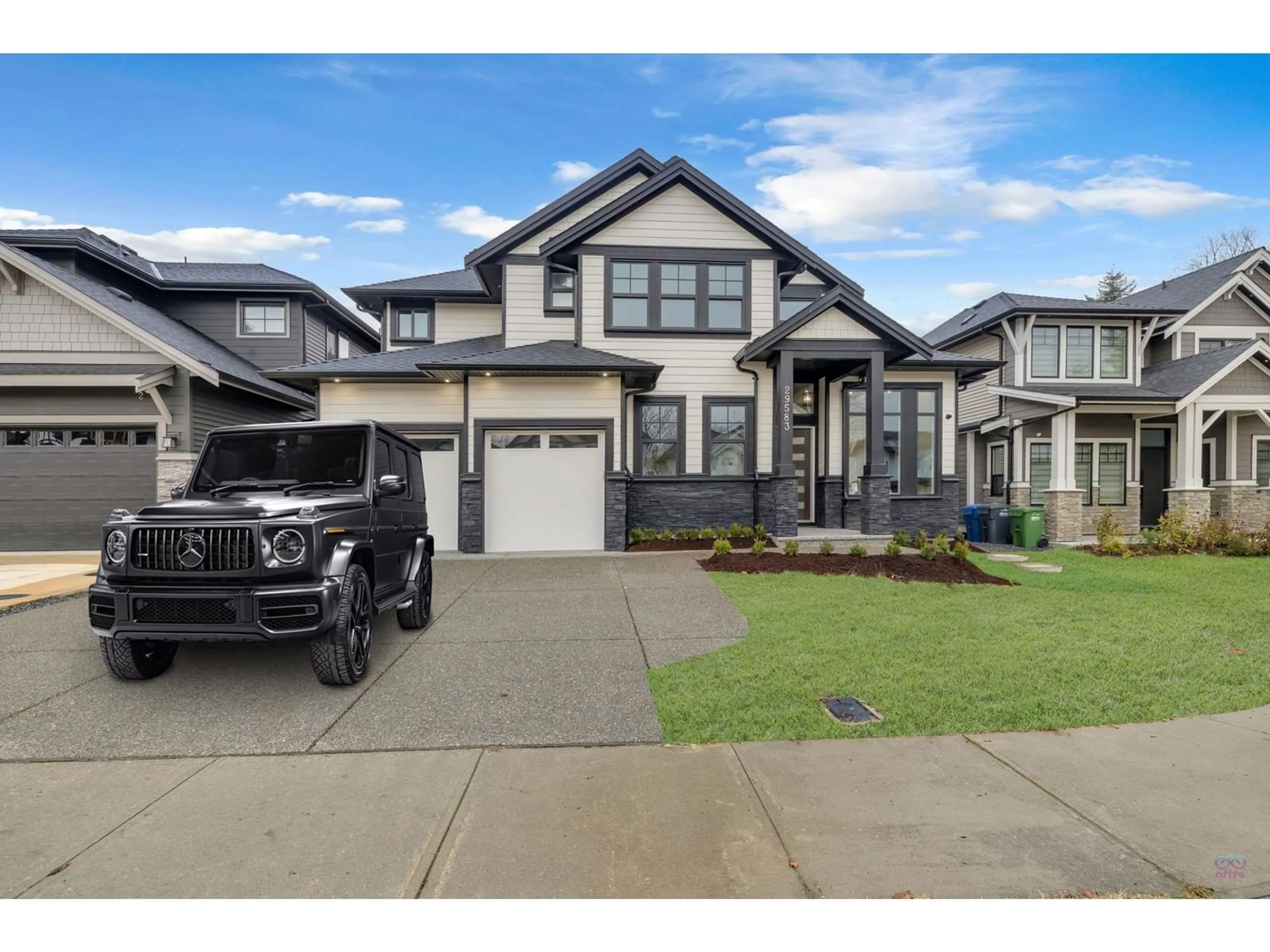 Frontside or backside of a home, the street view for 29583 CORVINA COURT, Abbotsford British Columbia V4X0A6