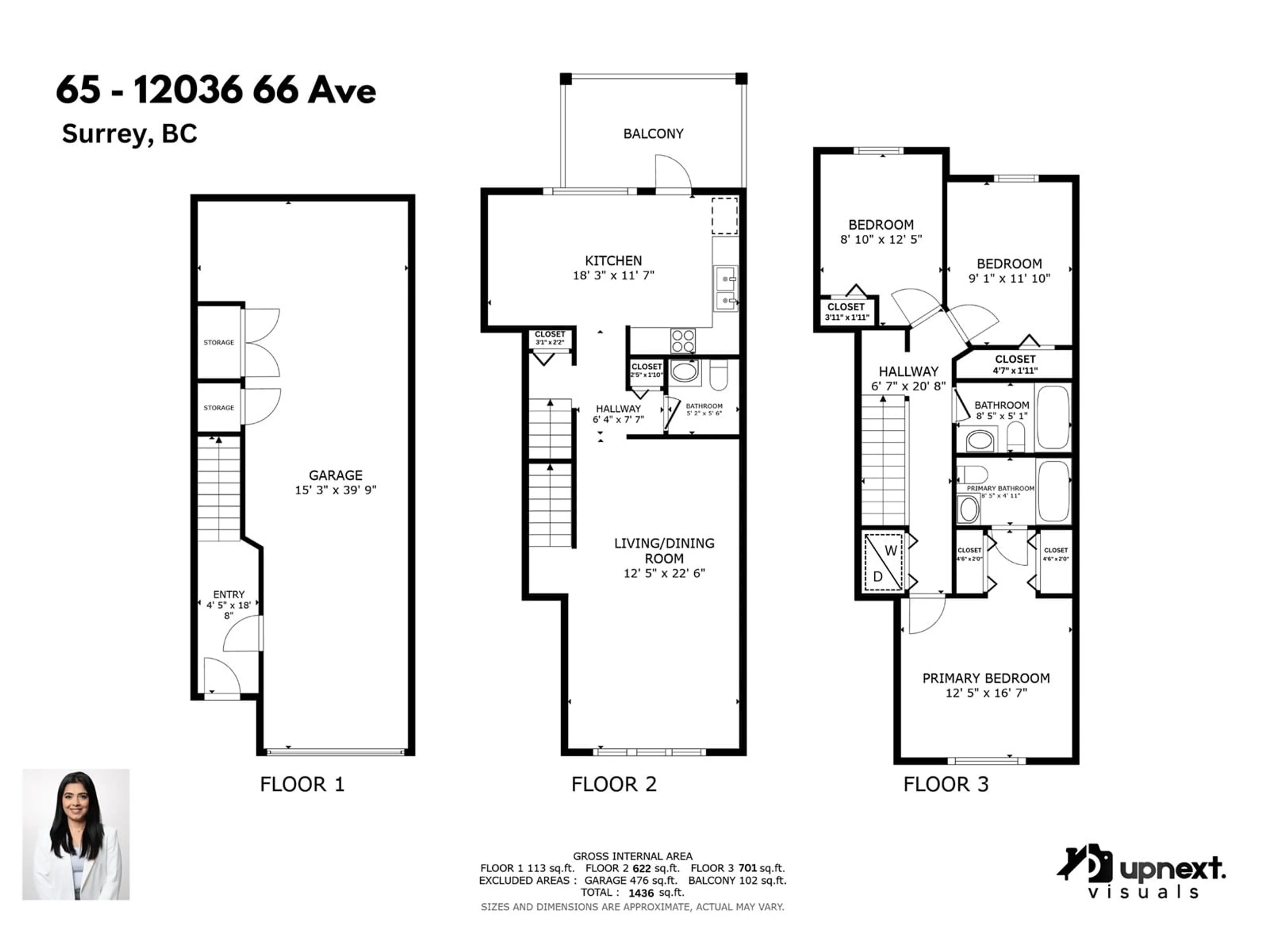 Floor plan for 65 12036 66 AVENUE, Surrey British Columbia V3W3M2