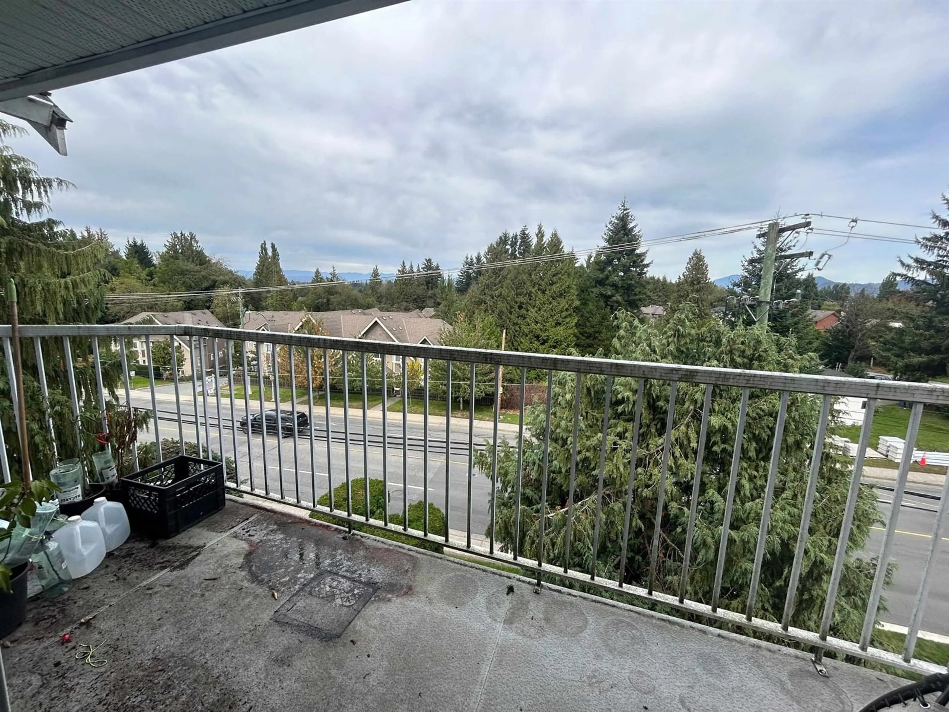 Balcony in the apartment, the fenced backyard for 303 2750 FULLER STREET, Abbotsford British Columbia V2S3K1