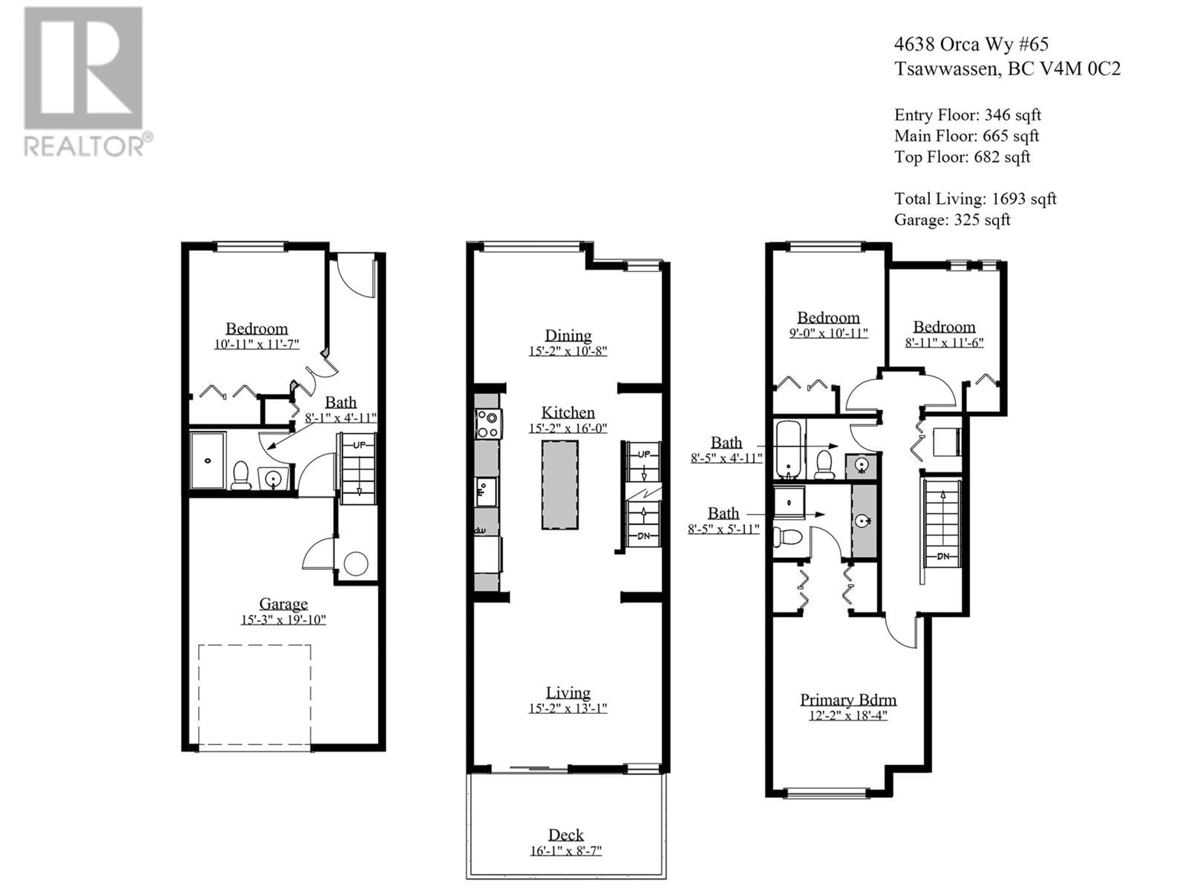 Floor plan for 65 4638 ORCA WAY, Delta British Columbia V4M0C2