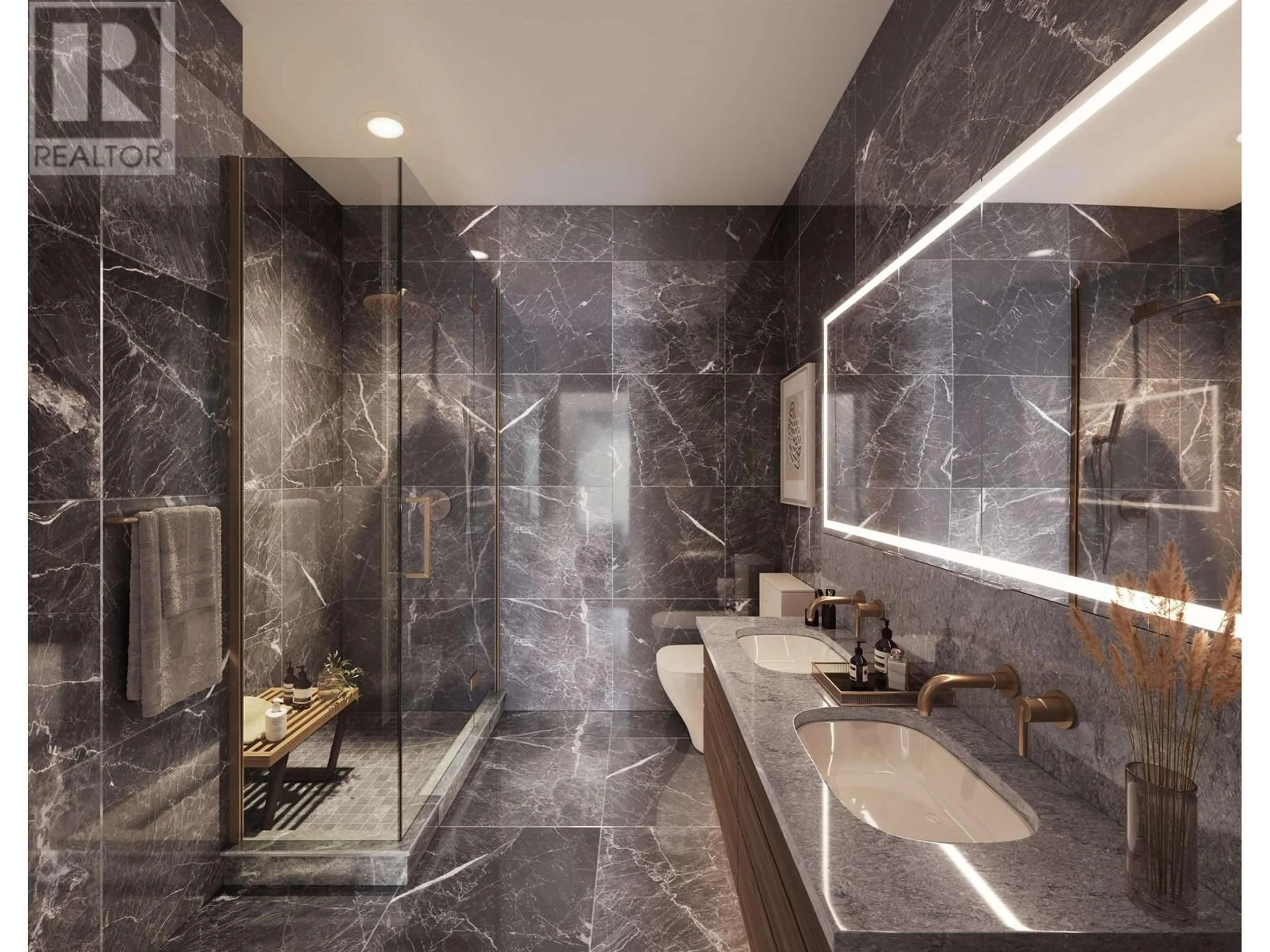Contemporary bathroom, ceramic/tile floor for 101 - 6922 ASH STREET, Vancouver British Columbia V6P3K4
