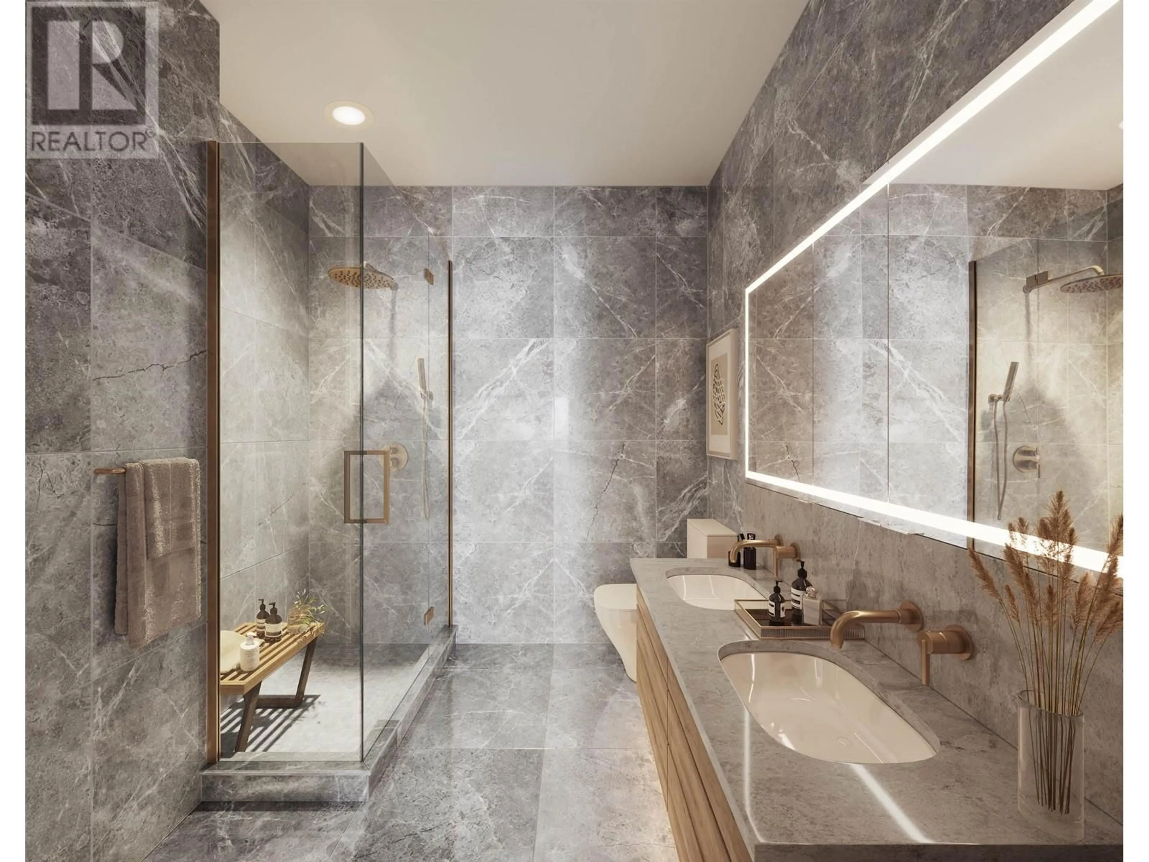 Contemporary bathroom, ceramic/tile floor for 101 - 6922 ASH STREET, Vancouver British Columbia V6P3K4