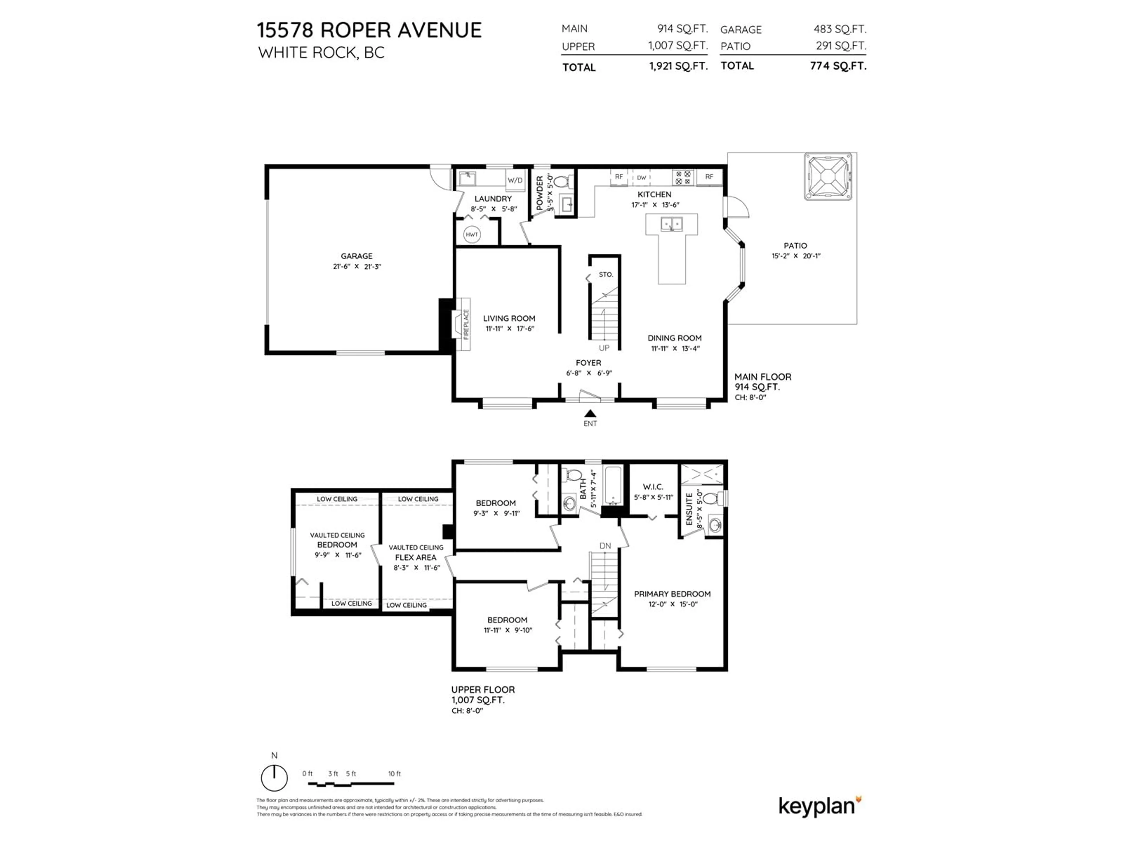 Floor plan for 15578 ROPER AVENUE, White Rock British Columbia V4B2G5