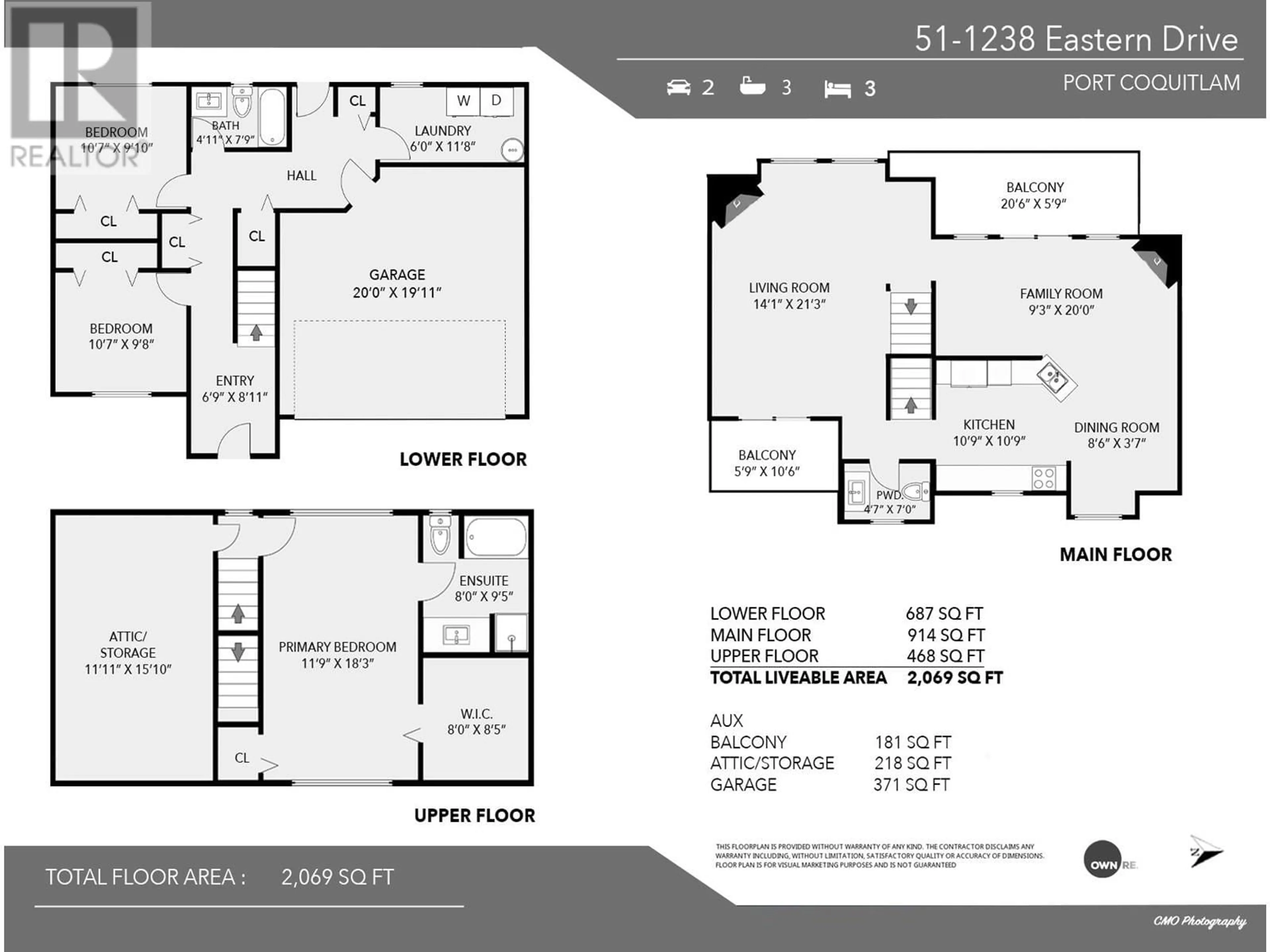 Floor plan for 51 1238 EASTERN DRIVE, Port Coquitlam British Columbia V3C6C5