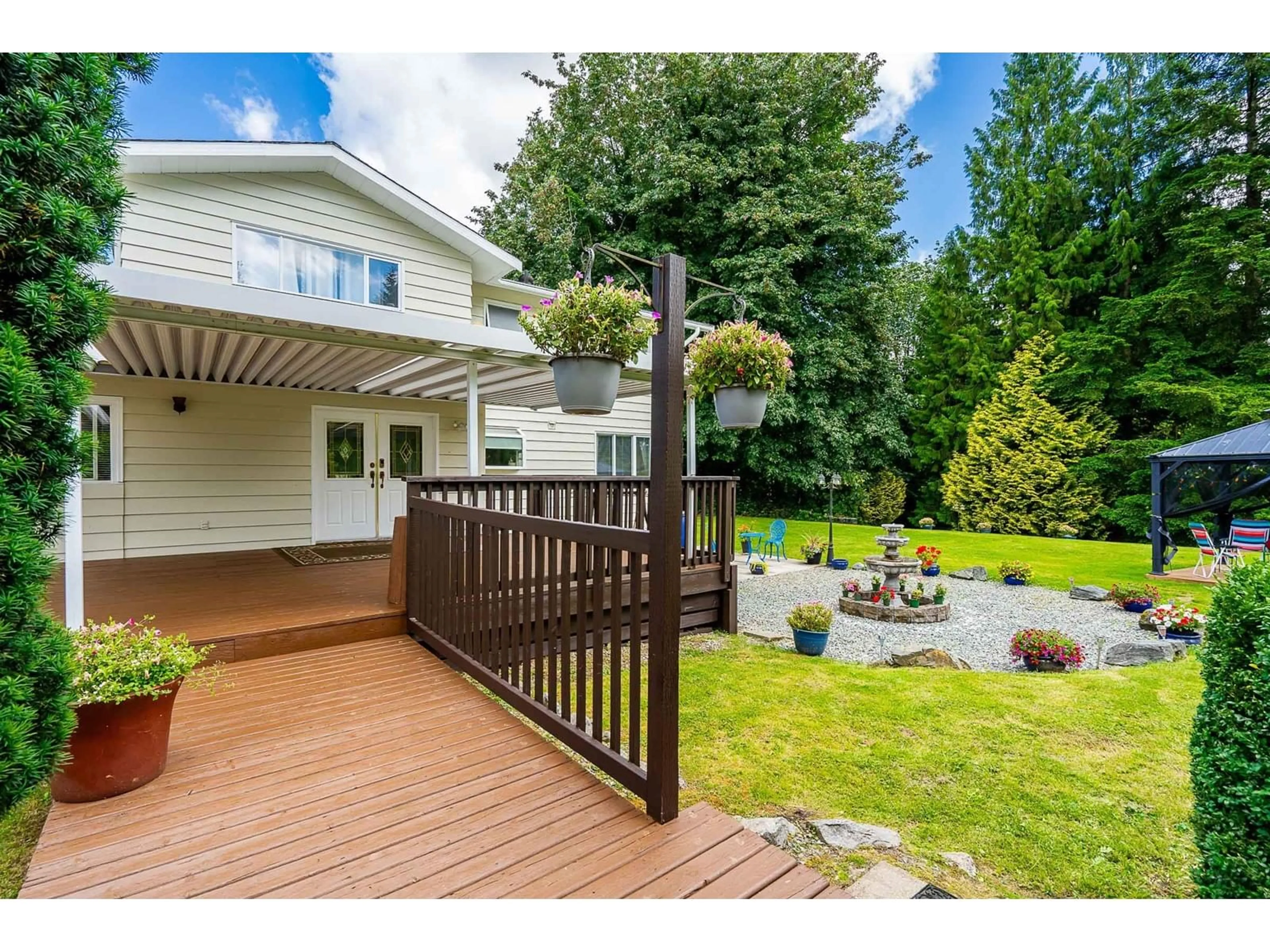 Patio, the fenced backyard for 6165 NATHAN PLACE, Abbotsford British Columbia V4X2G4