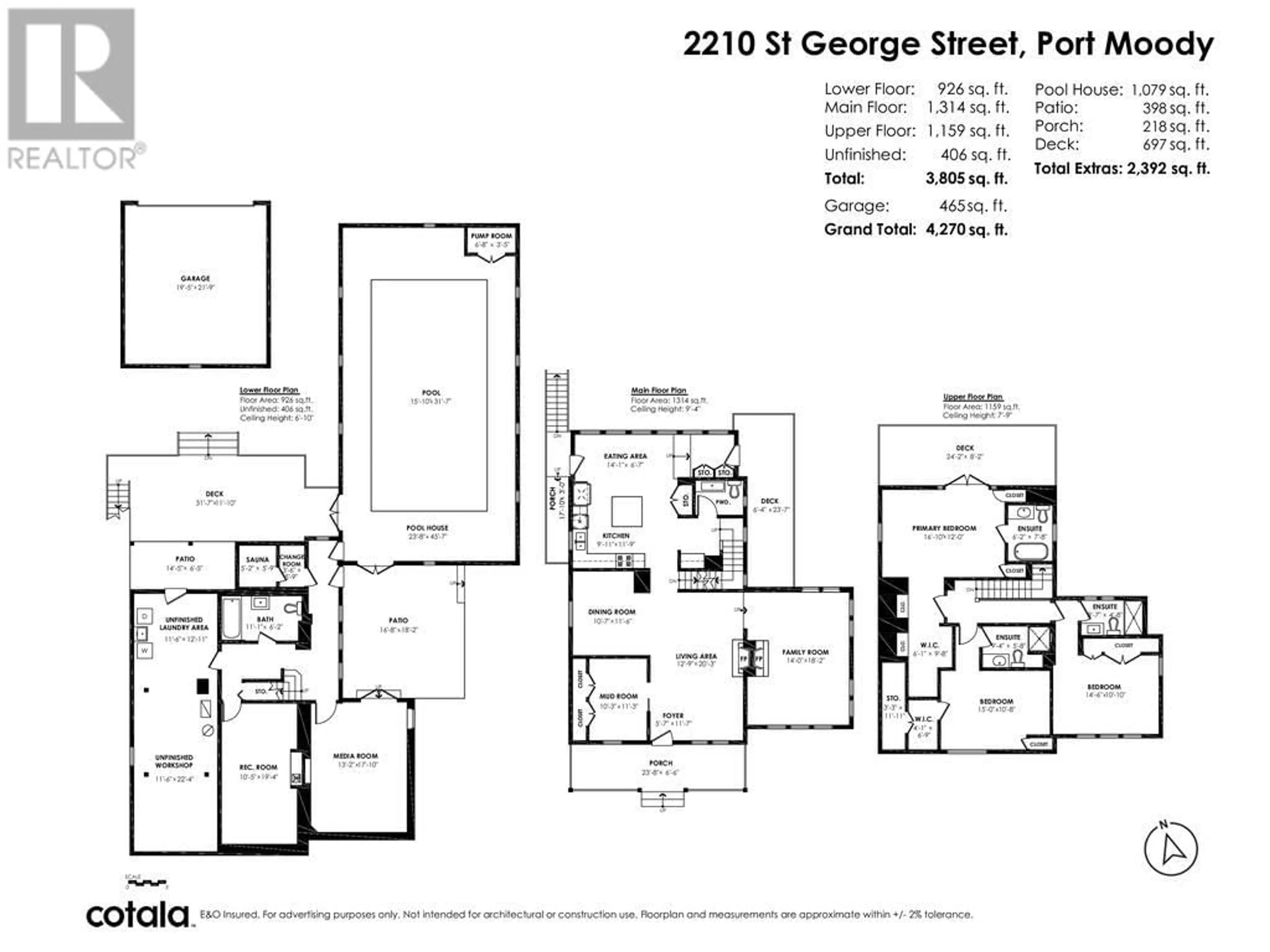 Floor plan for 2210 ST. GEORGE STREET, Port Moody British Columbia V3H2G2