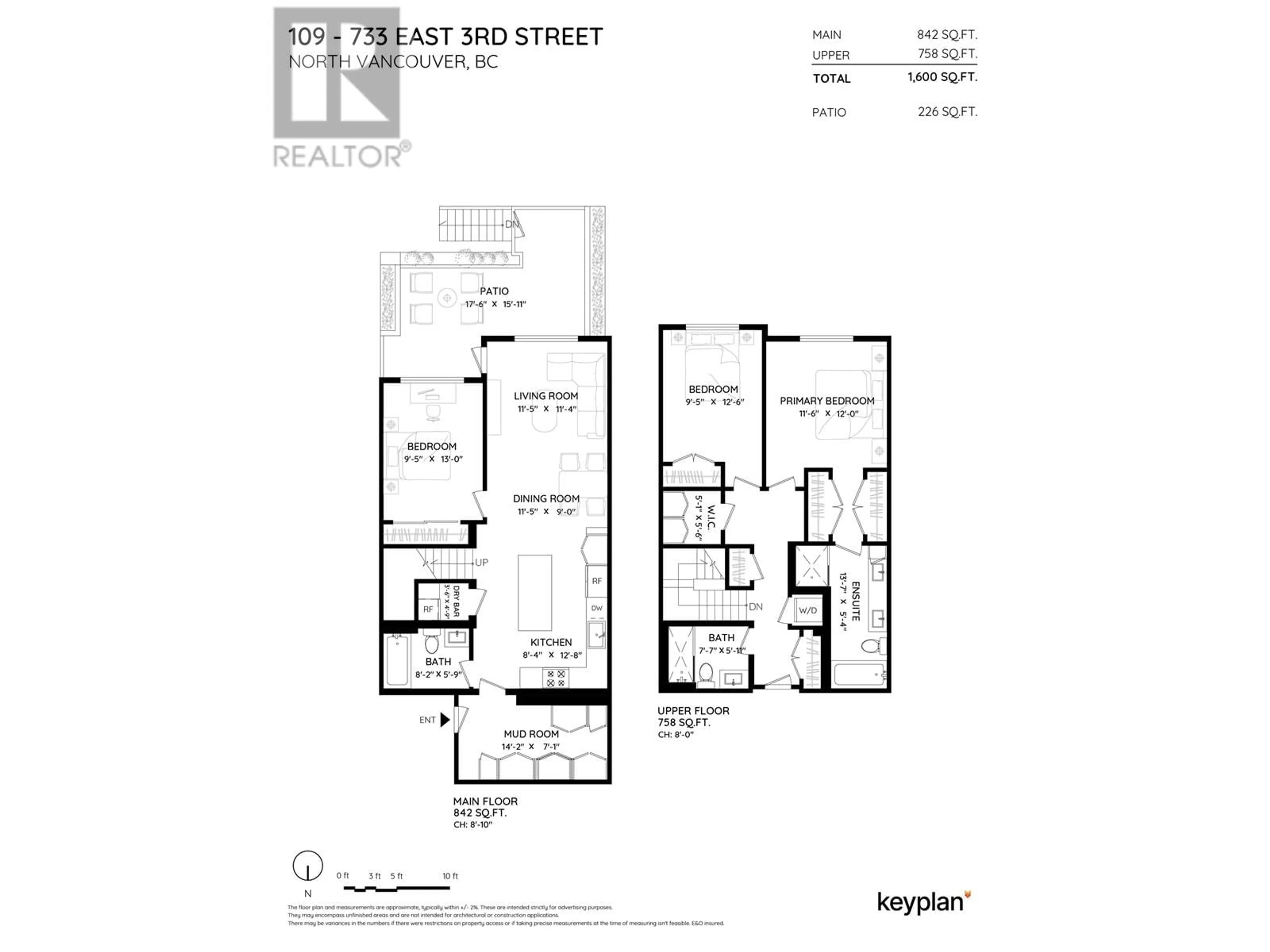 Floor plan for 109 733 E 3RD STREET, North Vancouver British Columbia V7L1G8