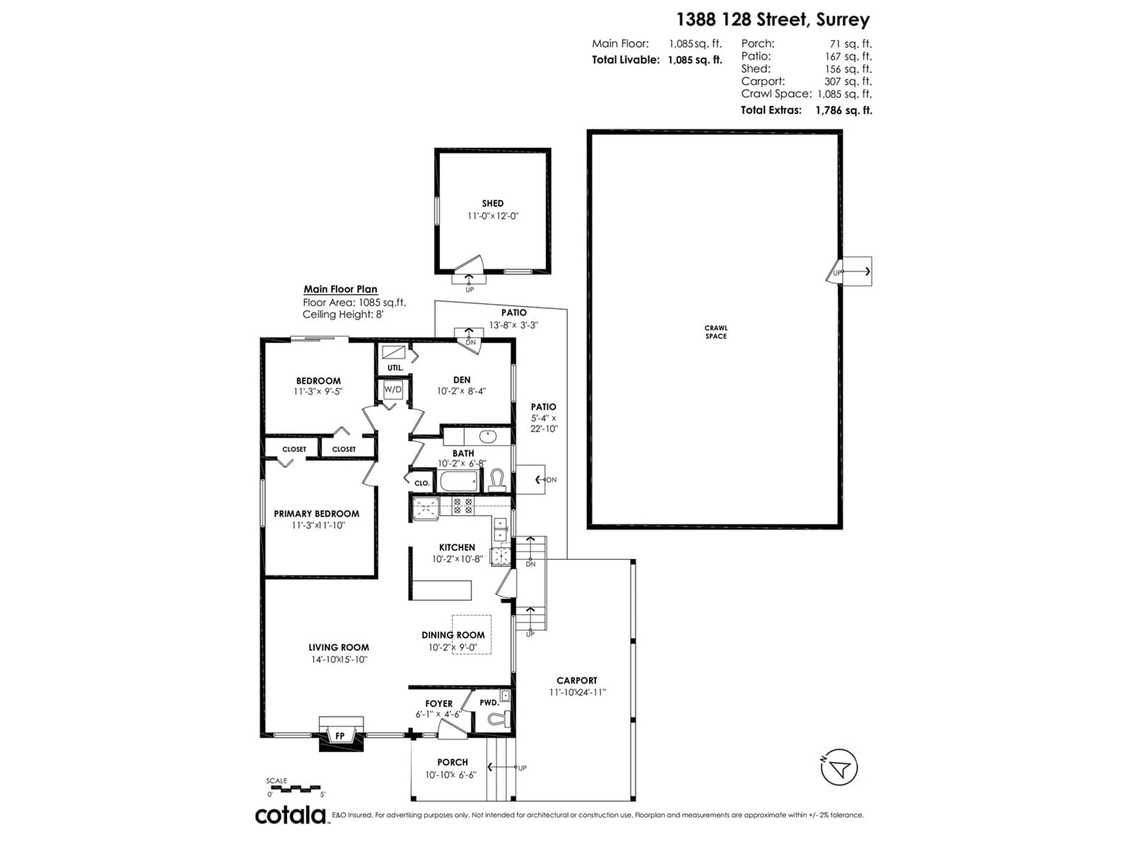 Floor plan for 1388 128 STREET, Surrey British Columbia V4A3T6