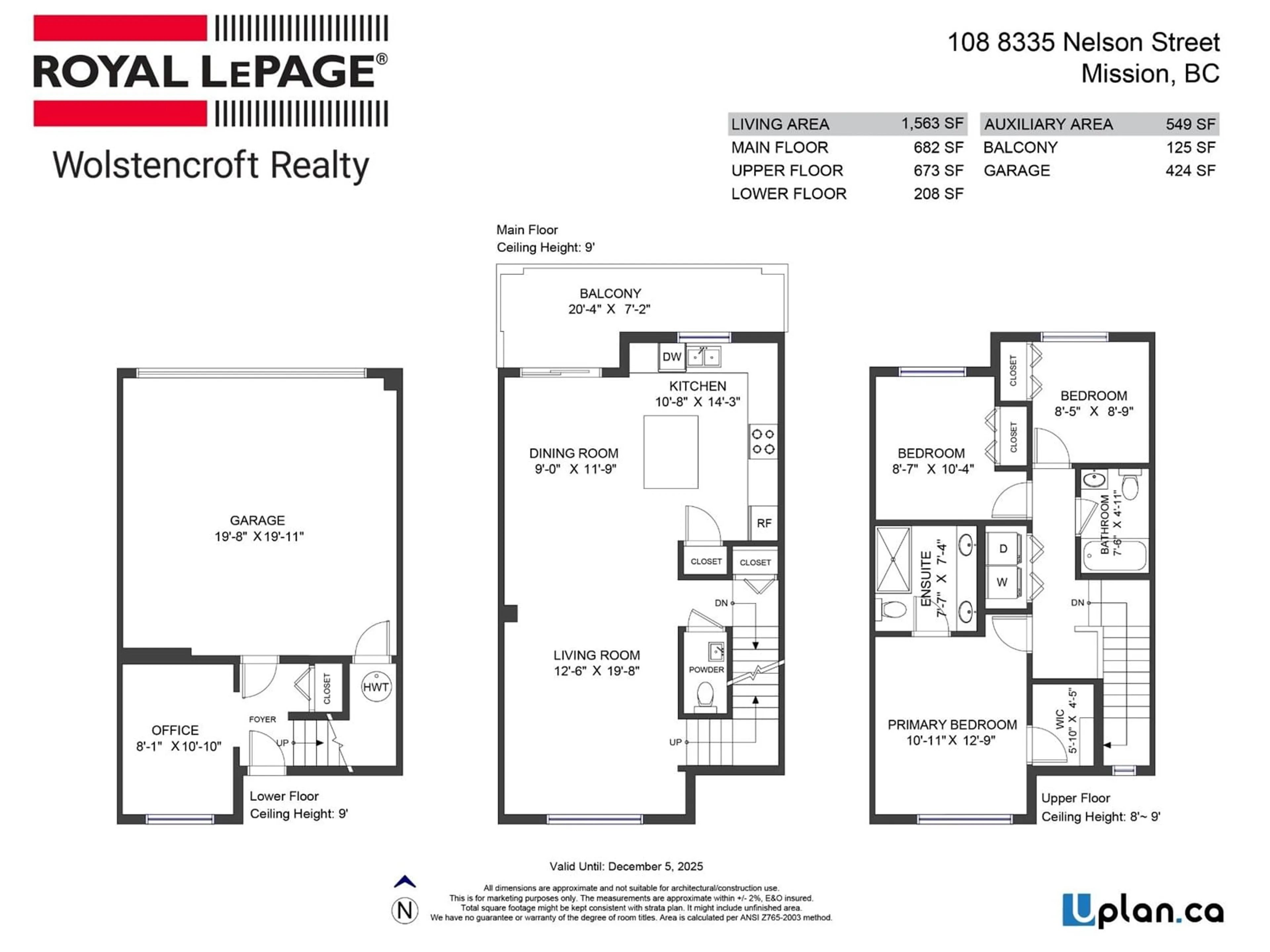 Floor plan for 108 8335 NELSON STREET, Mission British Columbia V4S0E4