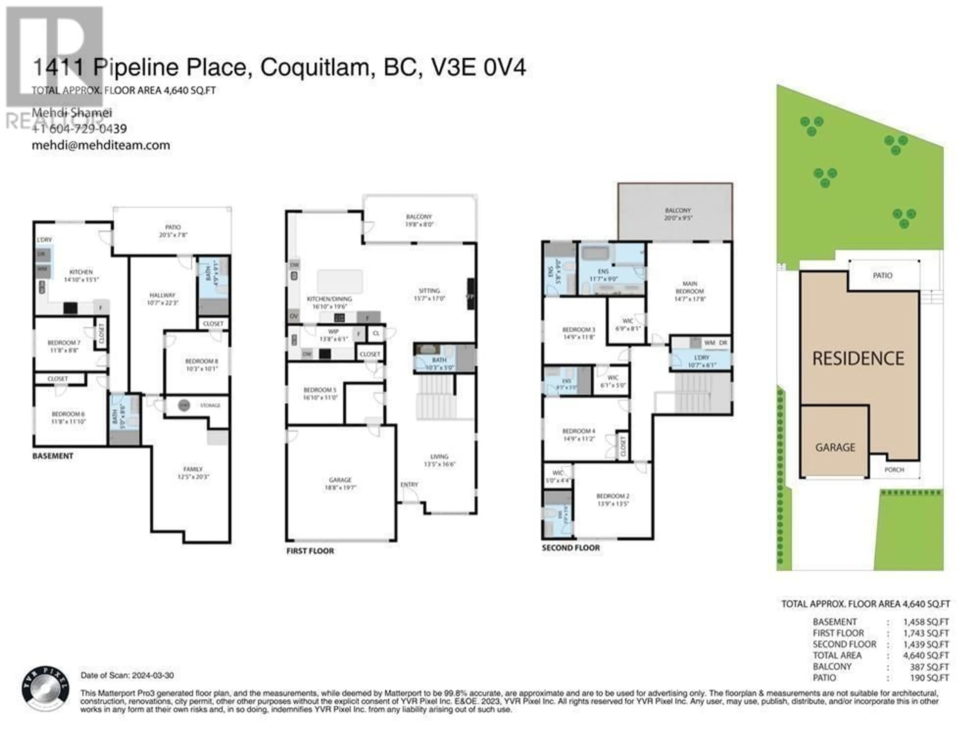 Floor plan for 1411 PIPELINE PLACE, Coquitlam British Columbia V3E2X1