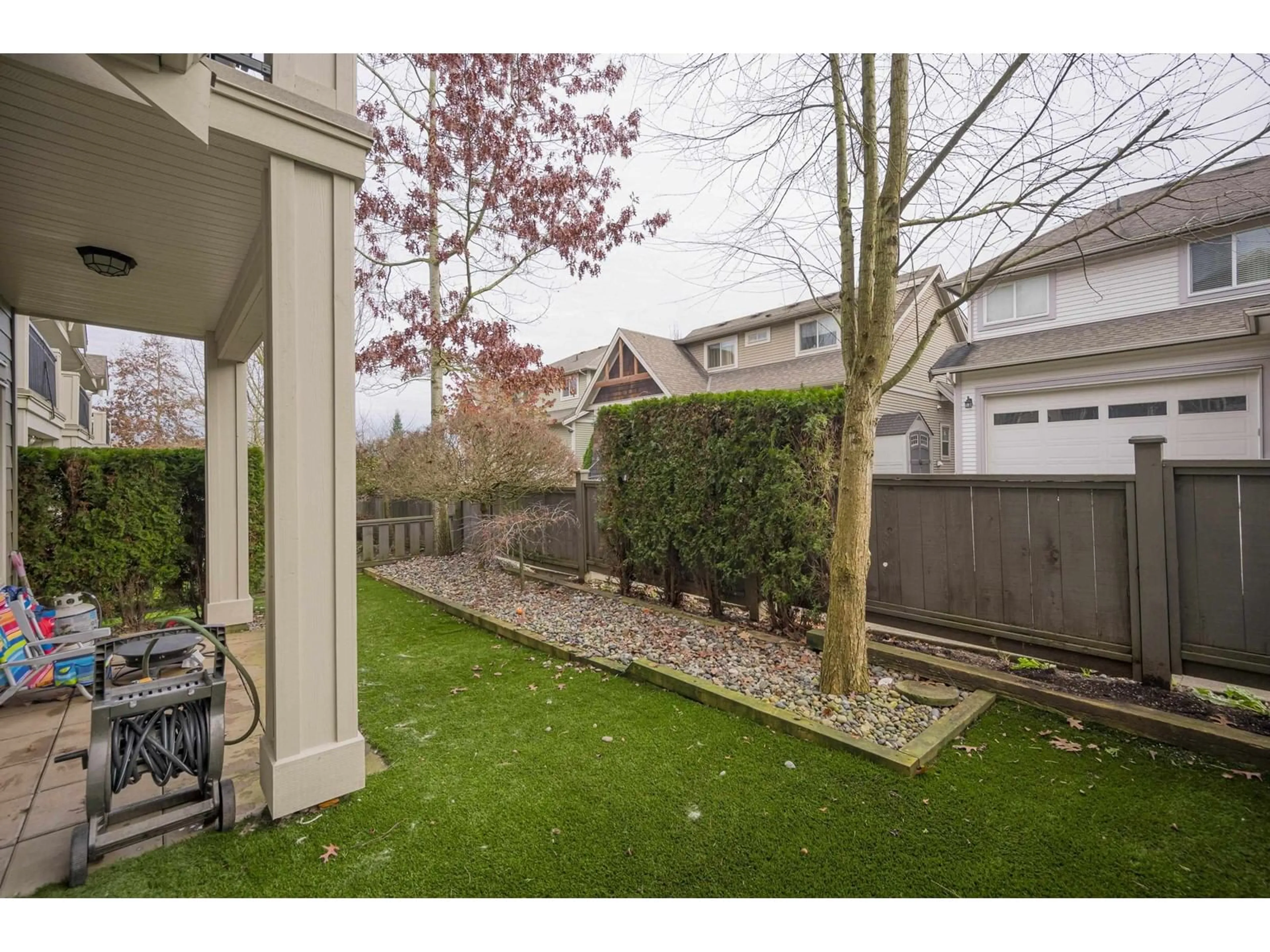 Patio, the fenced backyard for 66 22225 50 AVENUE, Langley British Columbia V2Y0G7