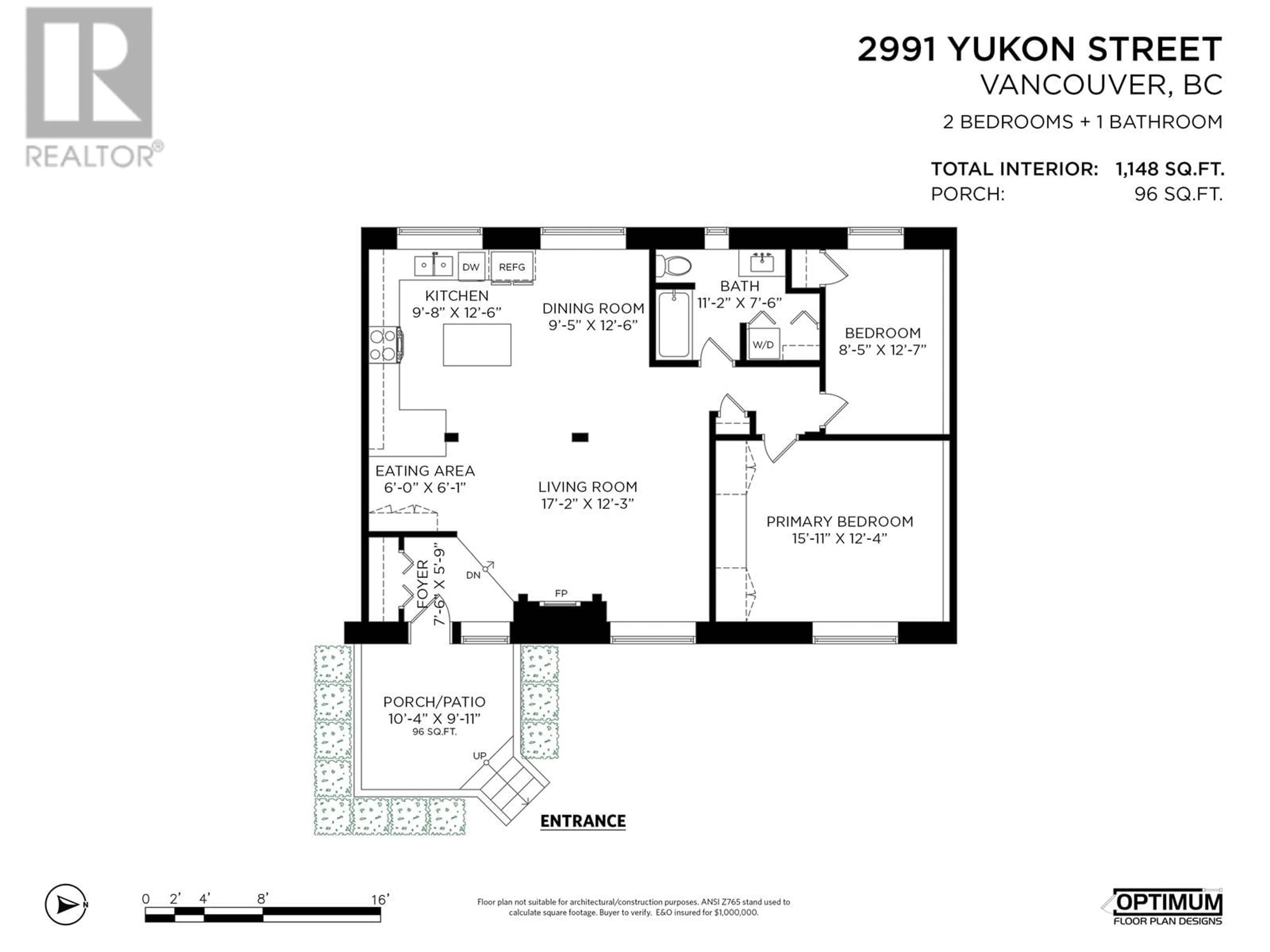 Floor plan for 2991 YUKON STREET, Vancouver British Columbia V5Y3W1