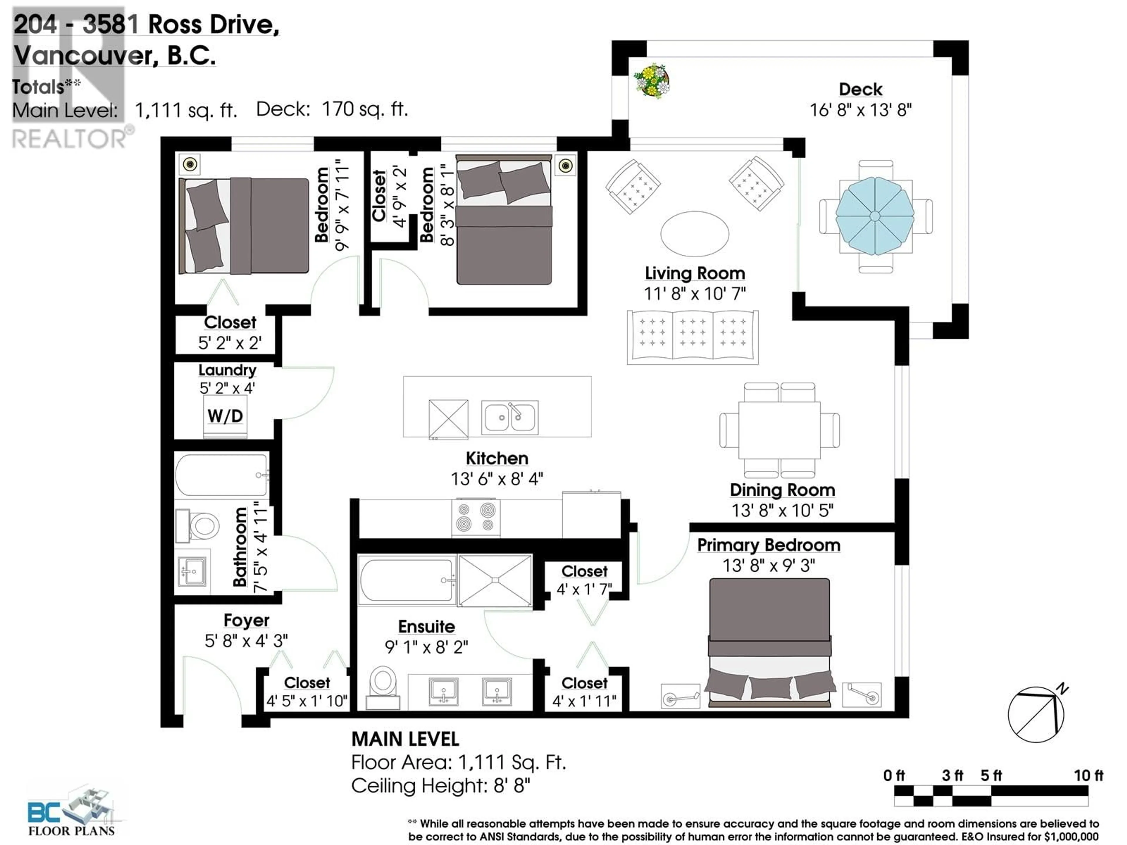 Floor plan for 204 3581 ROSS DRIVE, Vancouver British Columbia V6S0K5