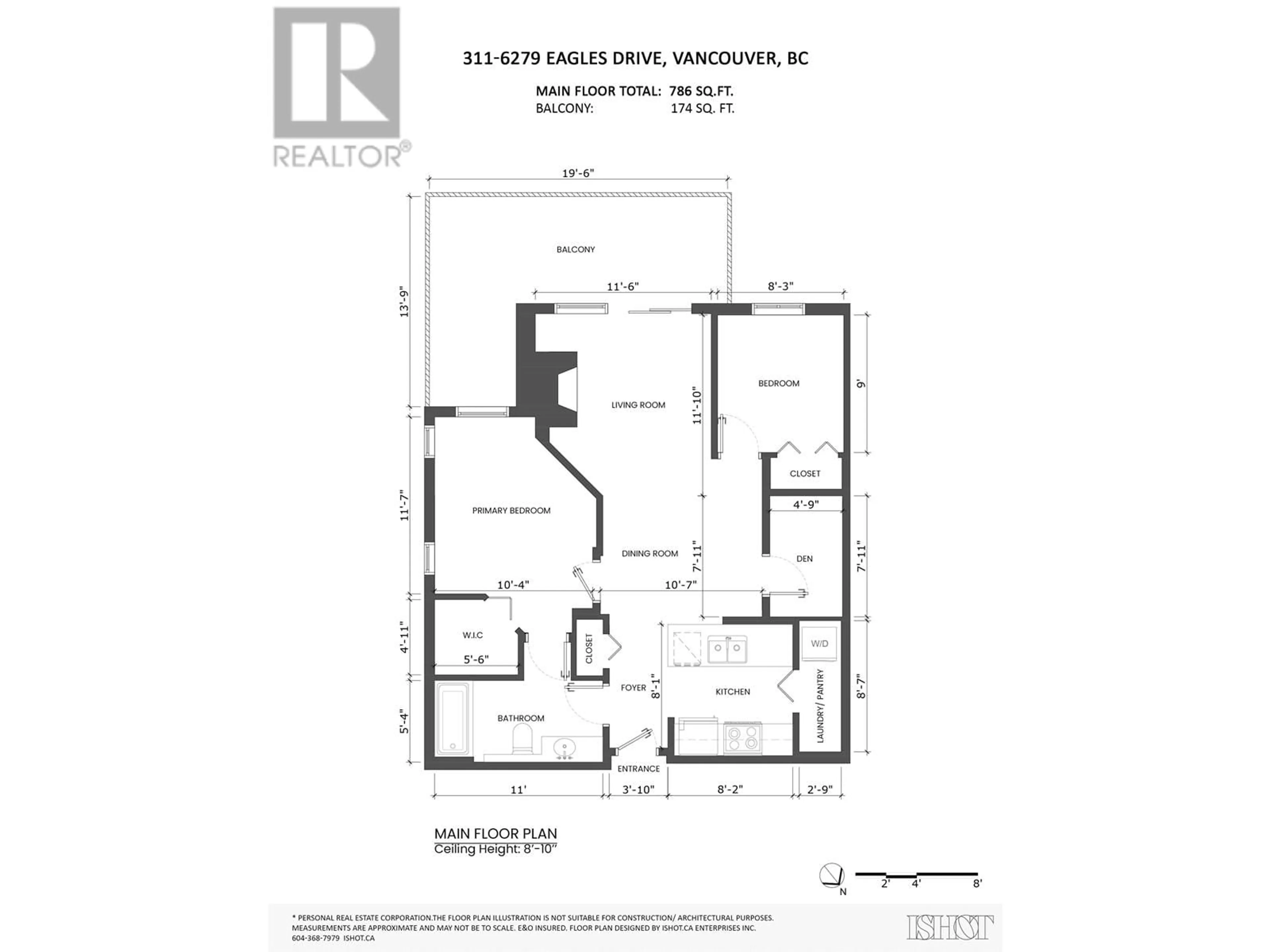 Floor plan for 311 6279 EAGLES DRIVE, Vancouver British Columbia V6T2K7