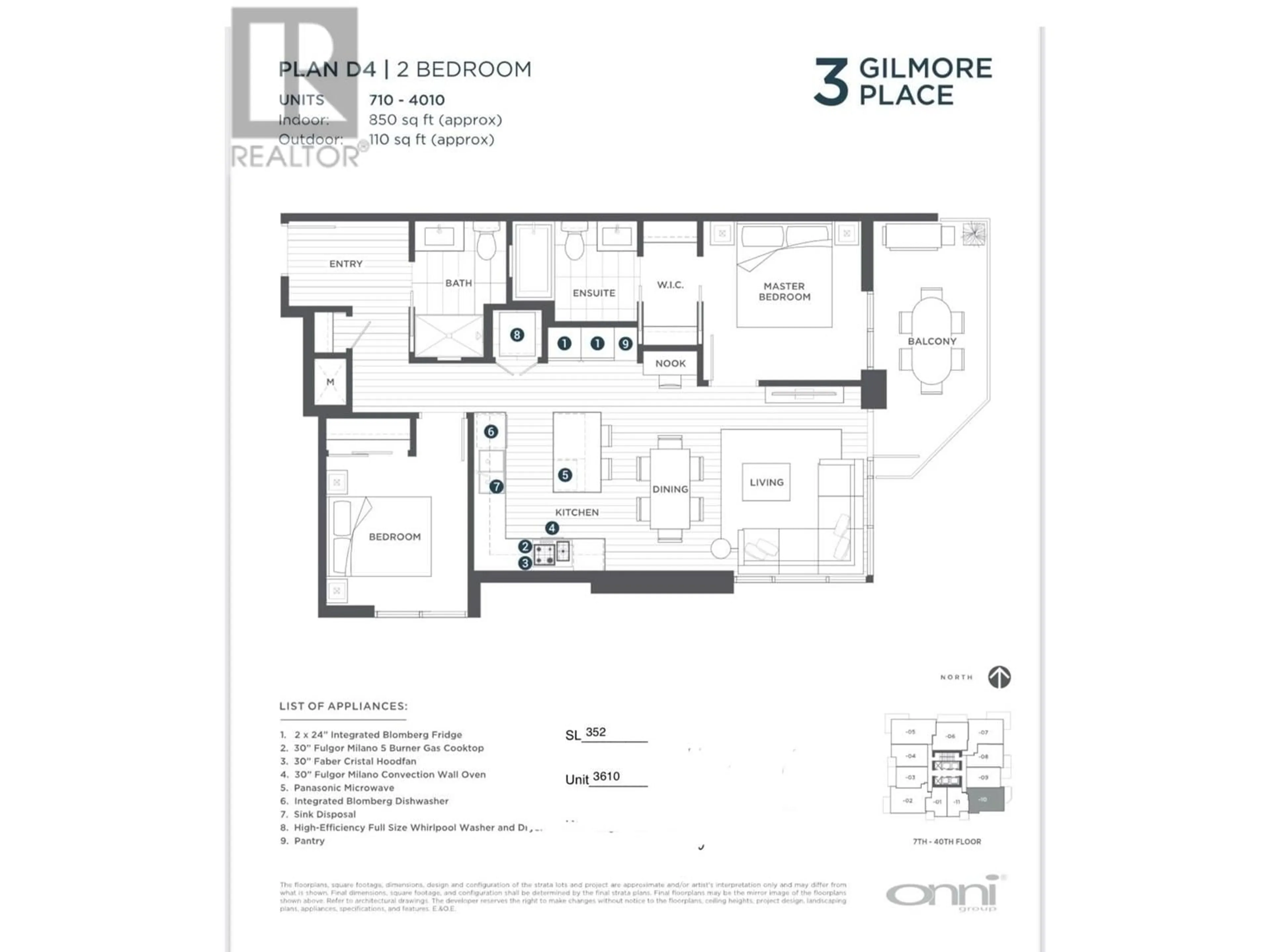 Floor plan for 3610 4168 LOUGHEED HIGHWAY, Burnaby British Columbia V5C0N9