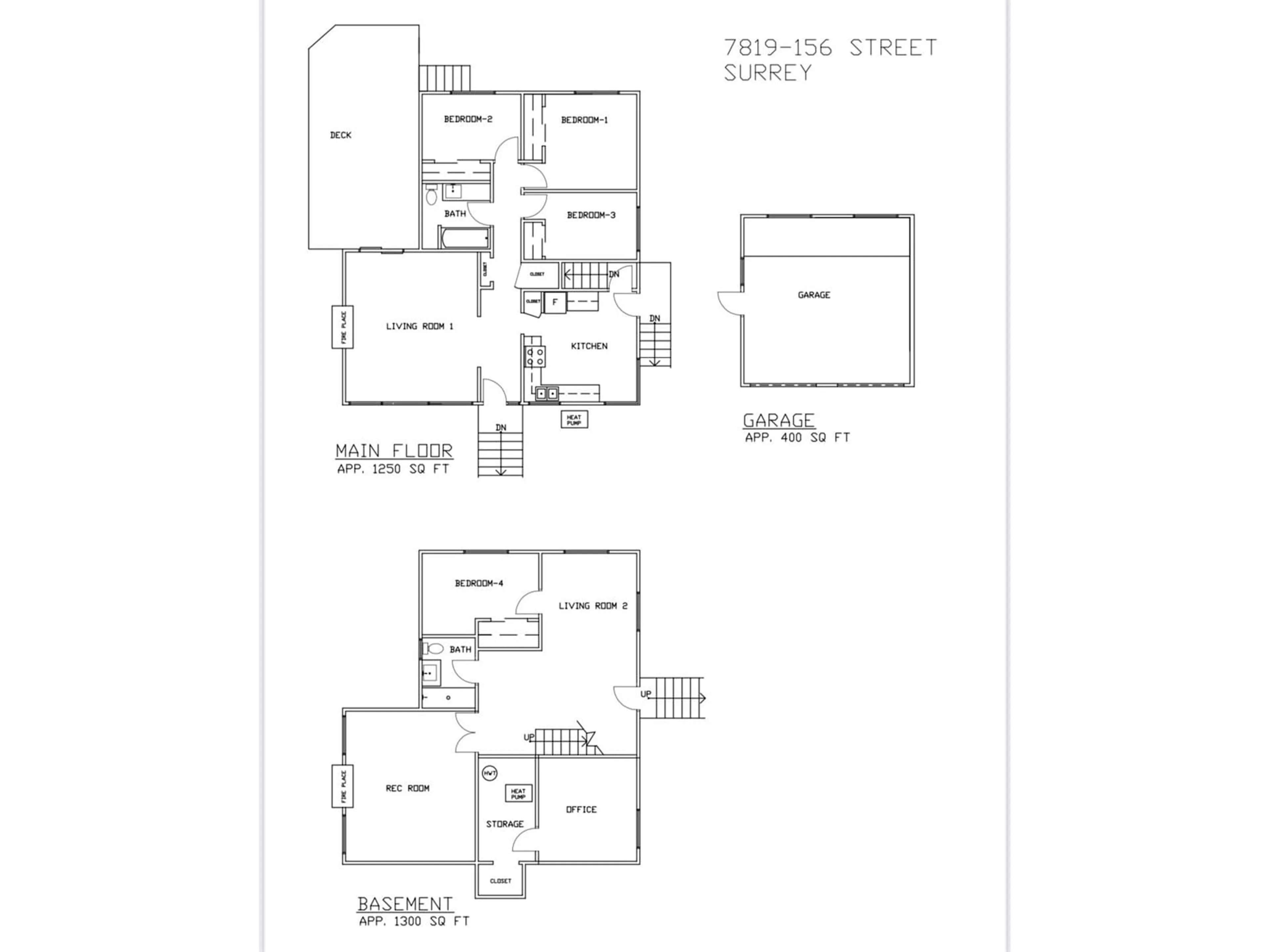 Floor plan for 7819 156 STREET, Surrey British Columbia V3S3R2