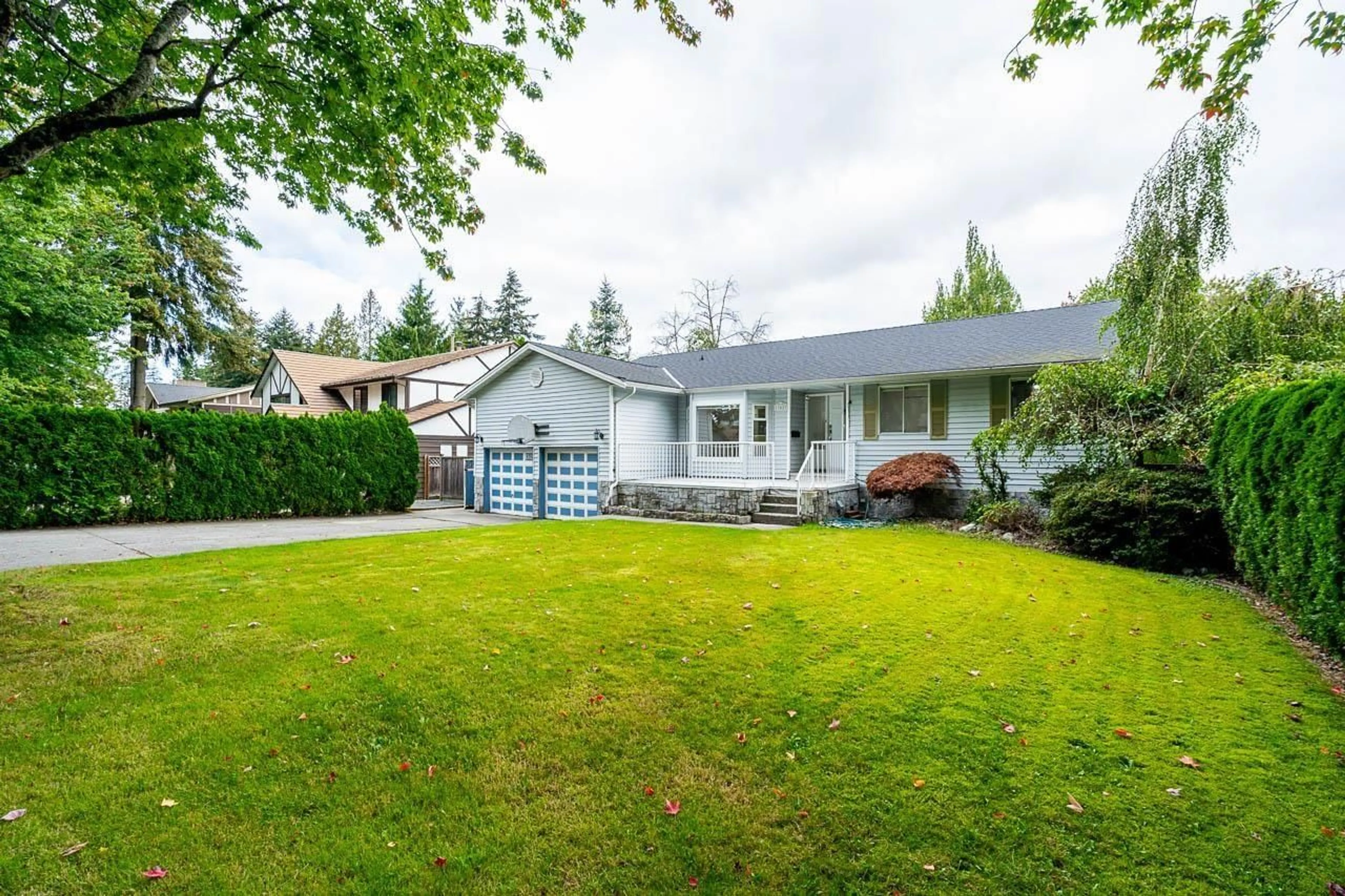 Frontside or backside of a home, the fenced backyard for 13027 61 AVENUE, Surrey British Columbia V3X2H4