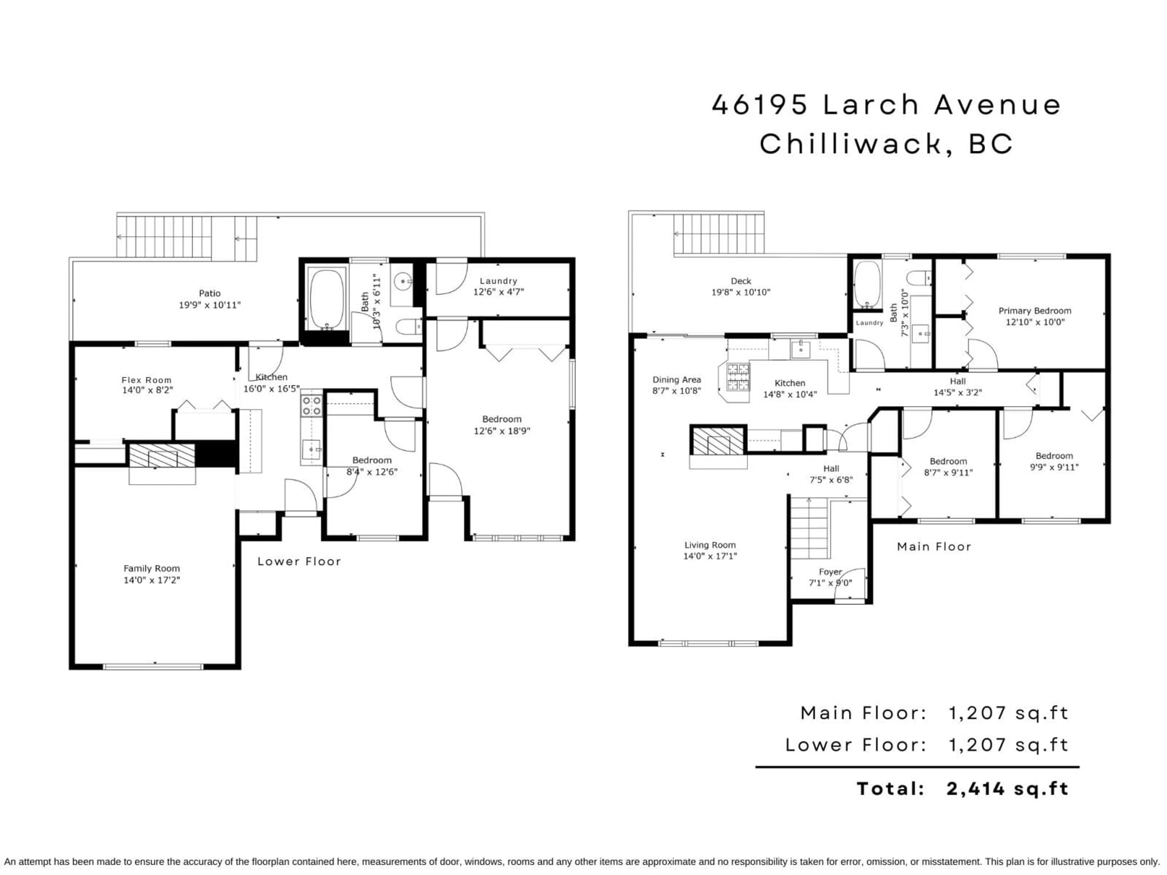 Floor plan for 46195 LARCH AVENUE, Chilliwack British Columbia V2P1E7