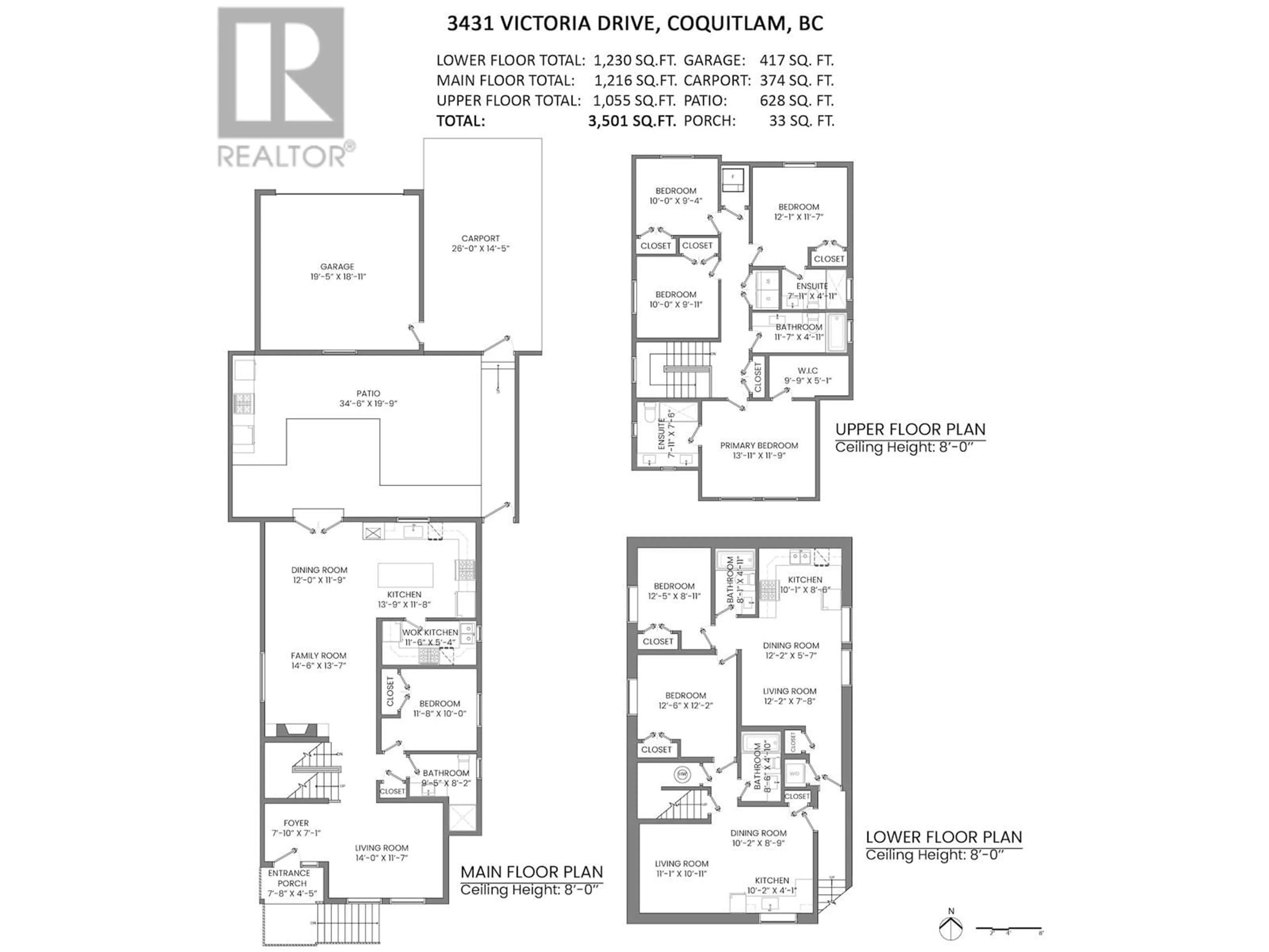 Floor plan for 3431 VICTORIA DRIVE, Coquitlam British Columbia V3B2V5