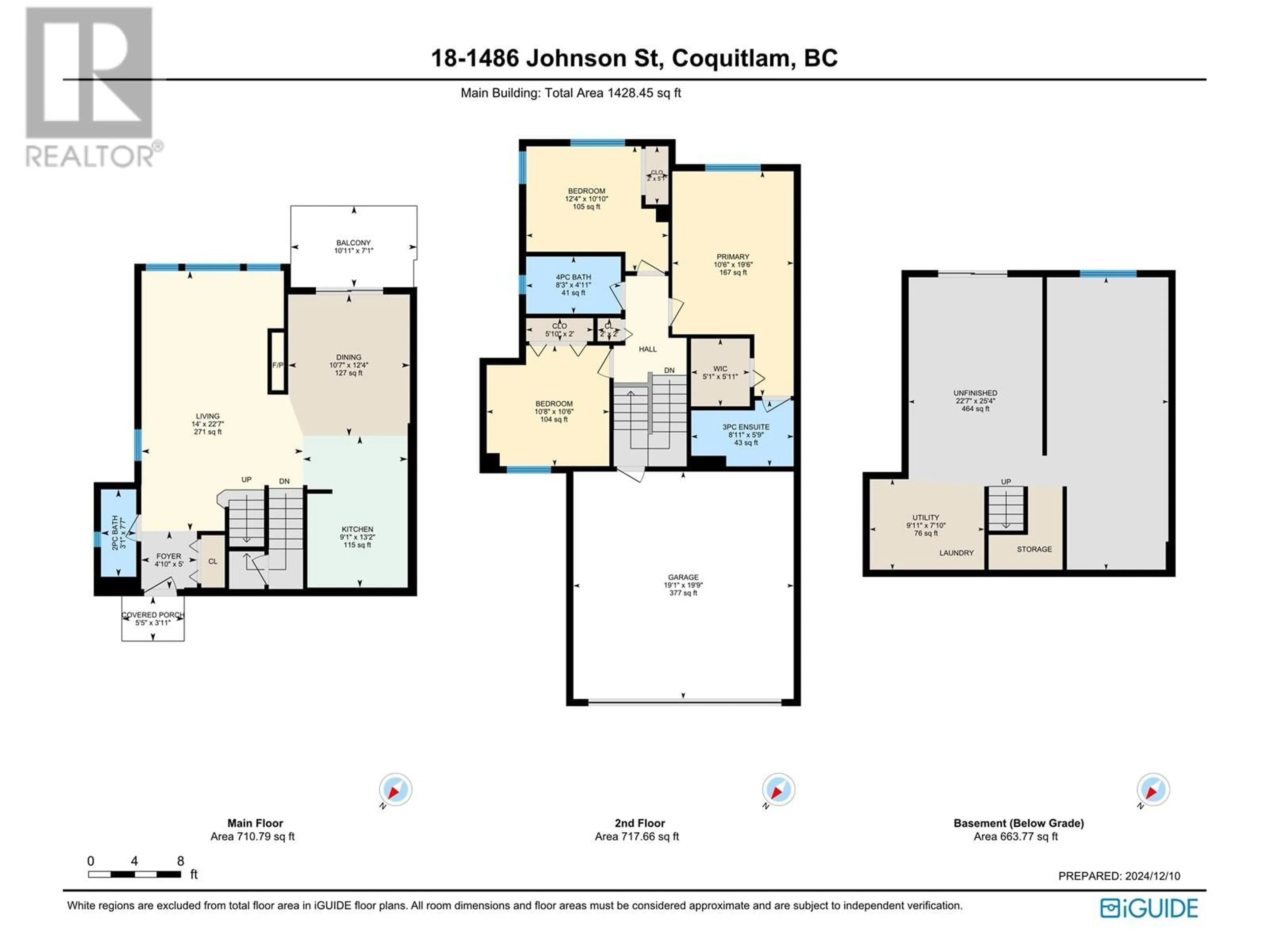 Floor plan for 18 1486 JOHNSON STREET, Coquitlam British Columbia V3E3J9