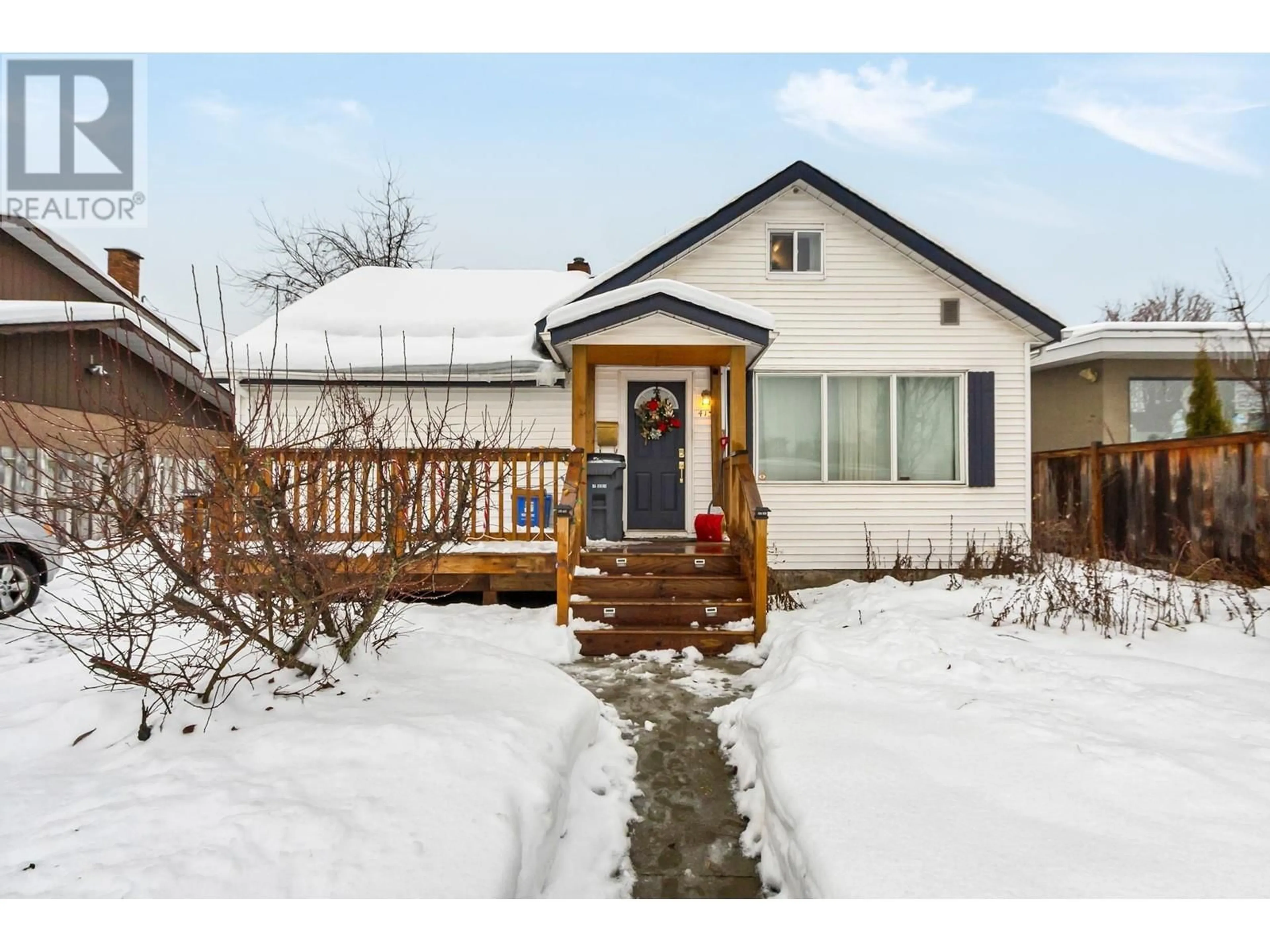 Frontside or backside of a home, the fenced backyard for 413 FREEMAN STREET, Prince George British Columbia V2M2P9