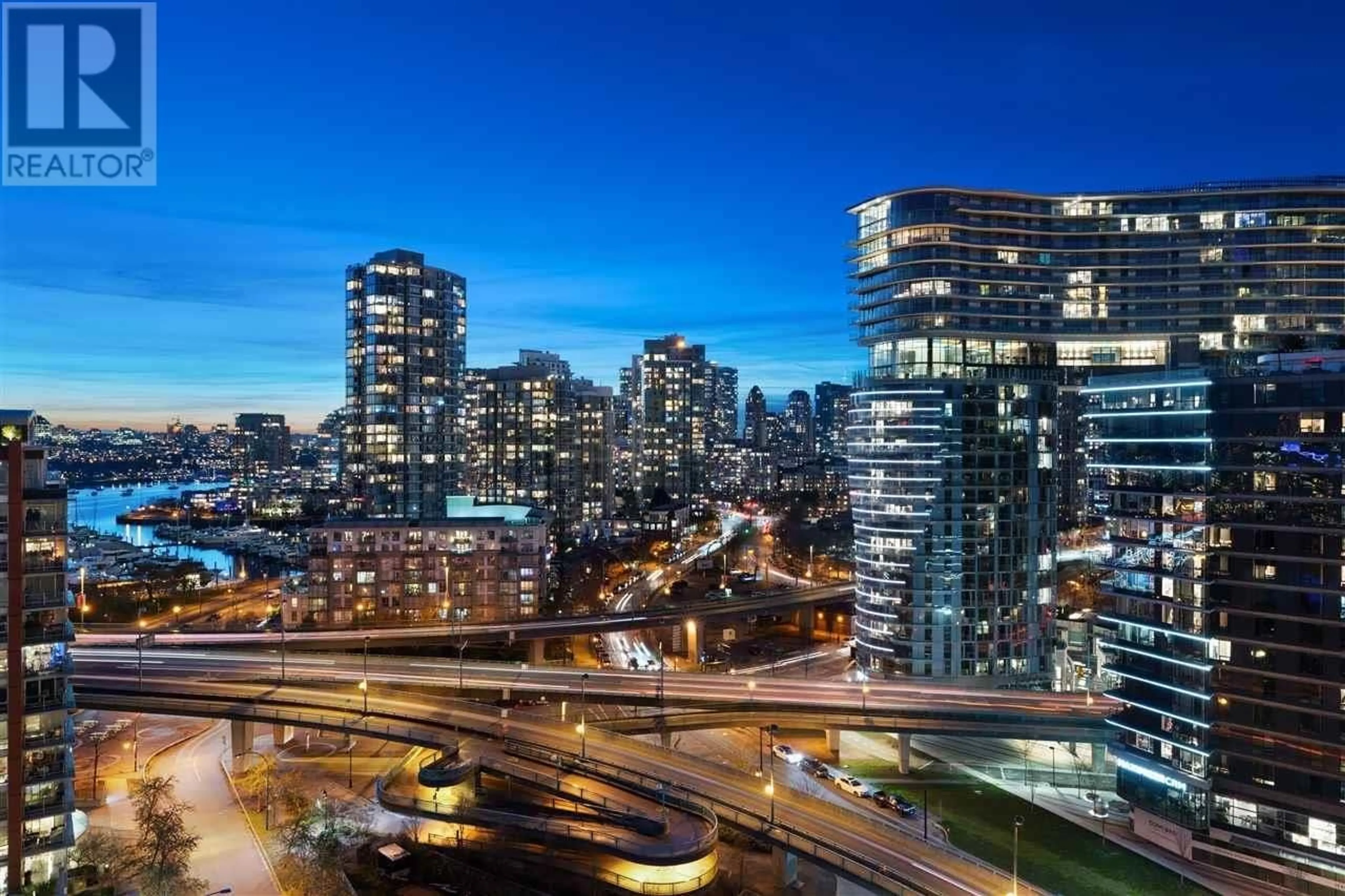 A pic from exterior of the house or condo, the view of city buildings for 1907 918 COOPERAGE WAY, Vancouver British Columbia V6B0A7