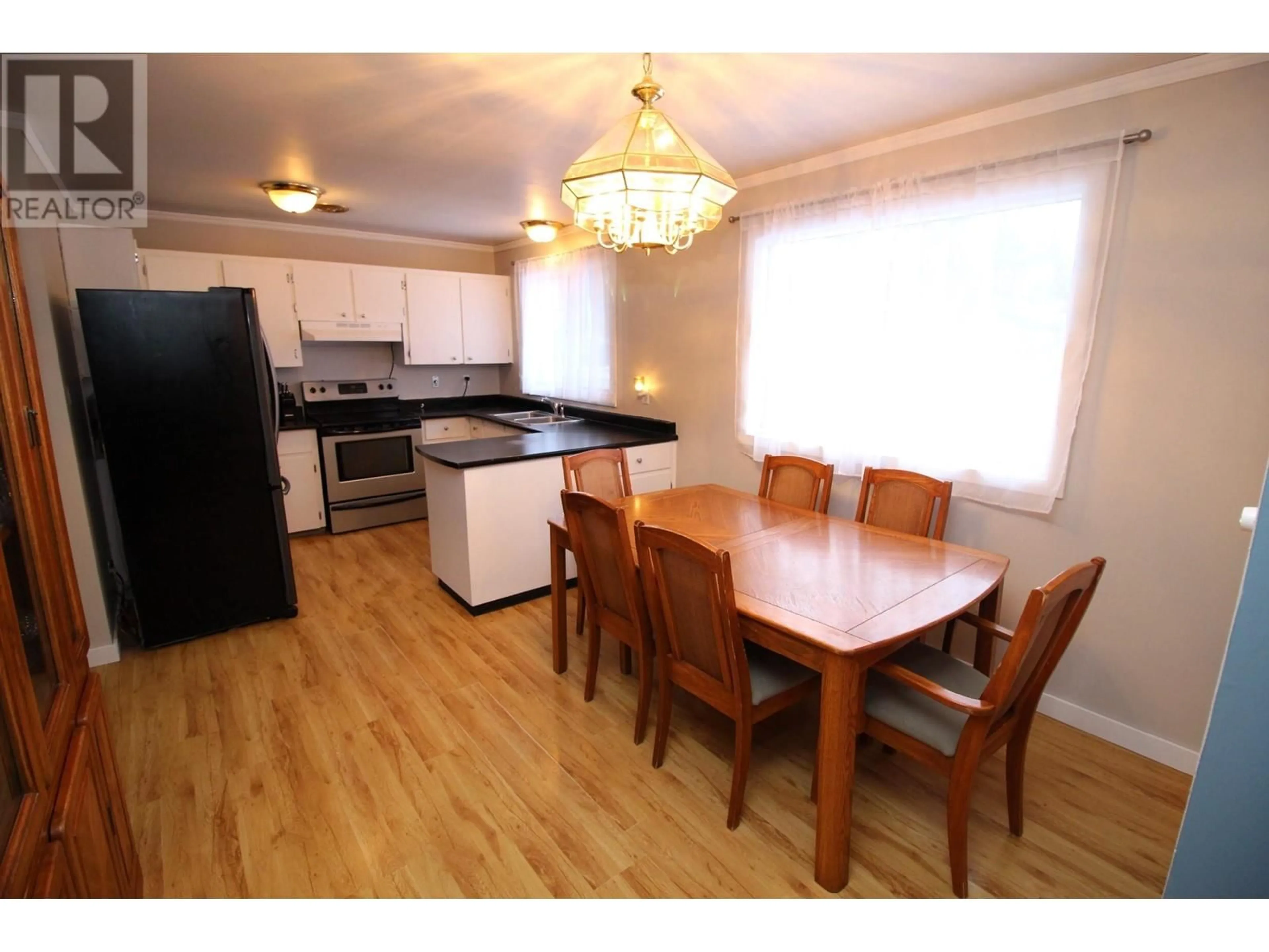 Dining room, wood floors, cottage for 3363 GILLESPIE ROAD, Houston British Columbia V0J1Z0