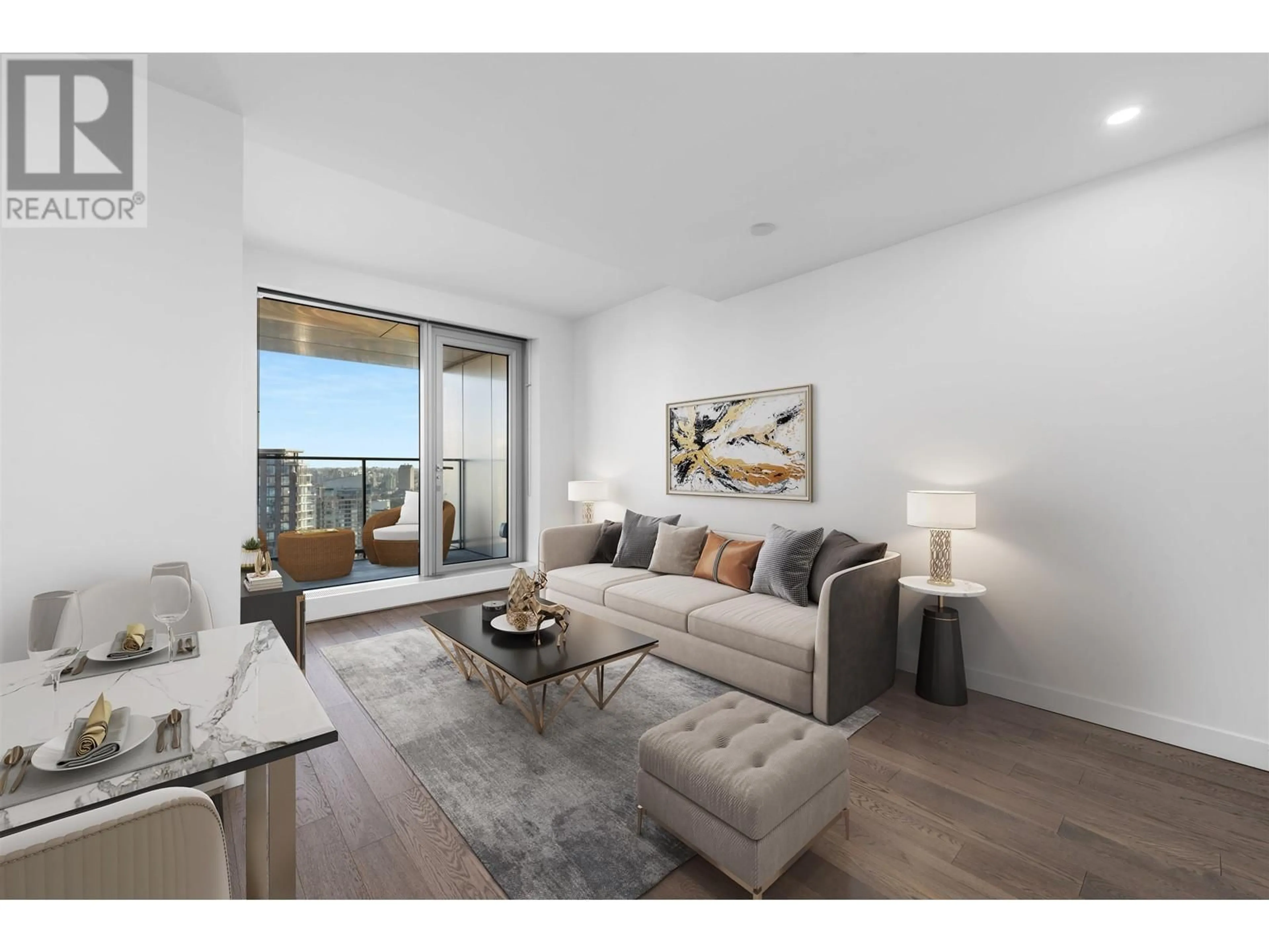 Living room, wood floors for 3209 1480 HOWE STREET, Vancouver British Columbia V6Z0G5