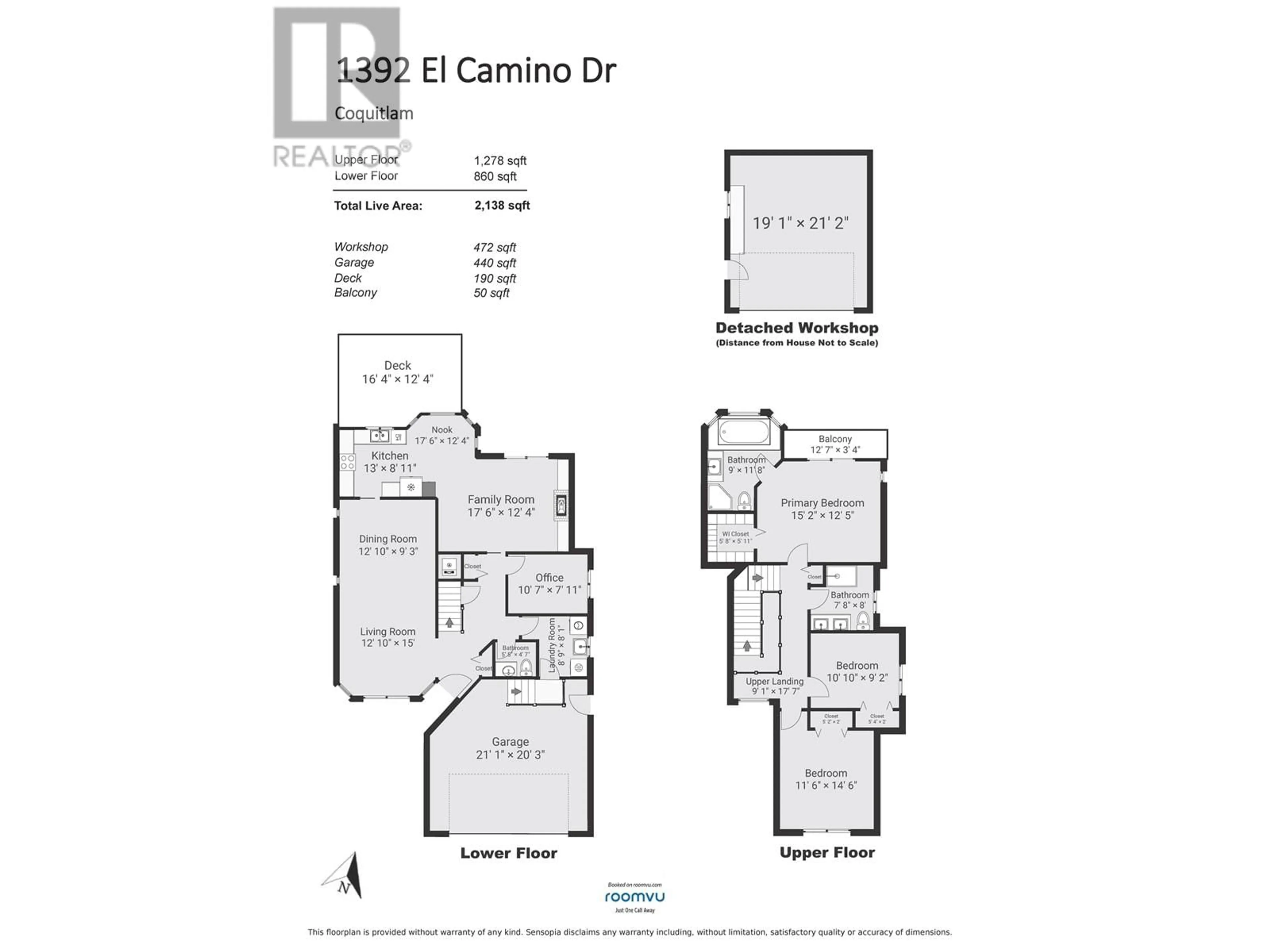 Floor plan for 1392 EL CAMINO DRIVE, Coquitlam British Columbia V3E2W6