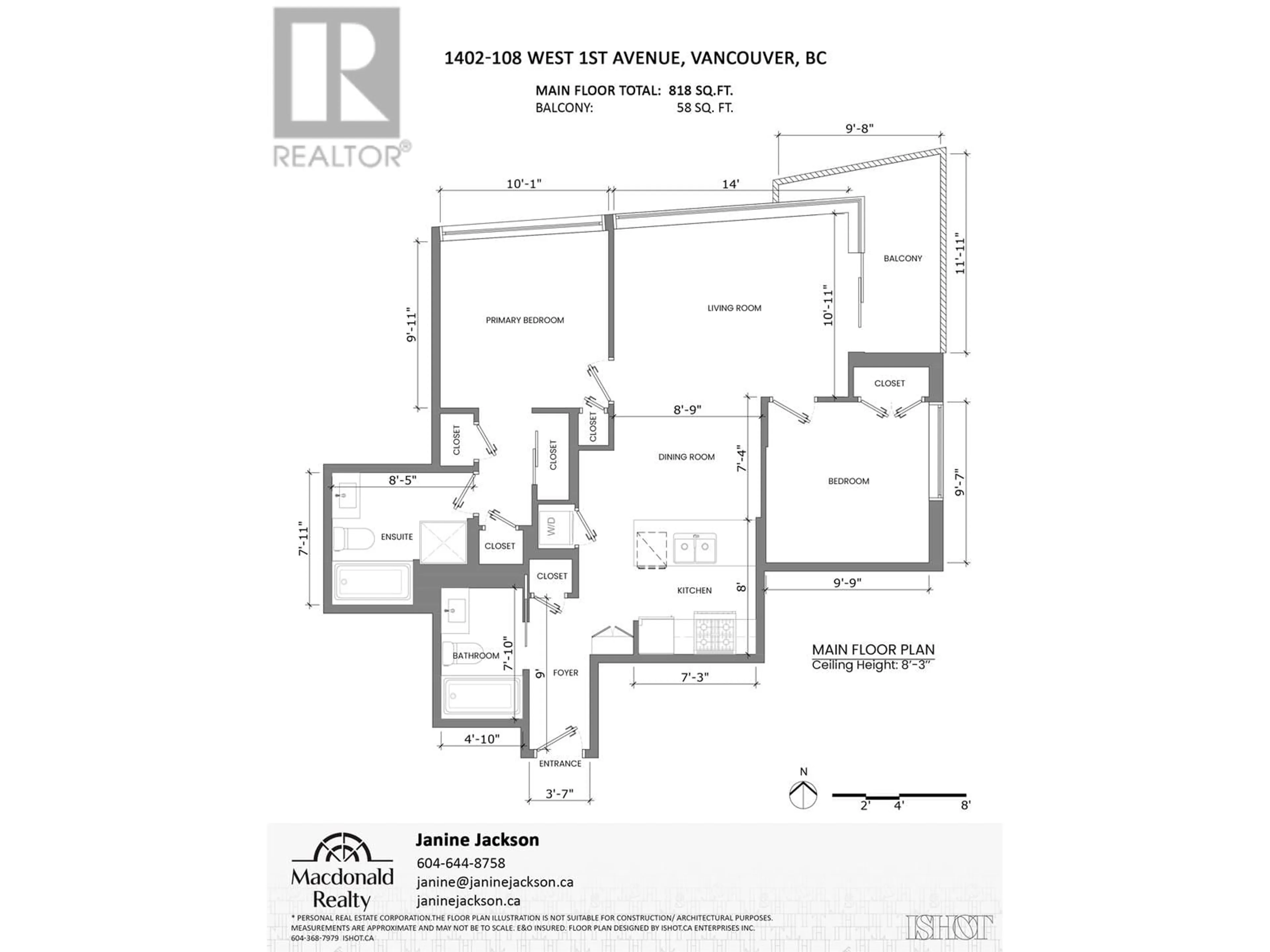 Floor plan for 1402 108 W 1ST AVENUE, Vancouver British Columbia V5Y0H6