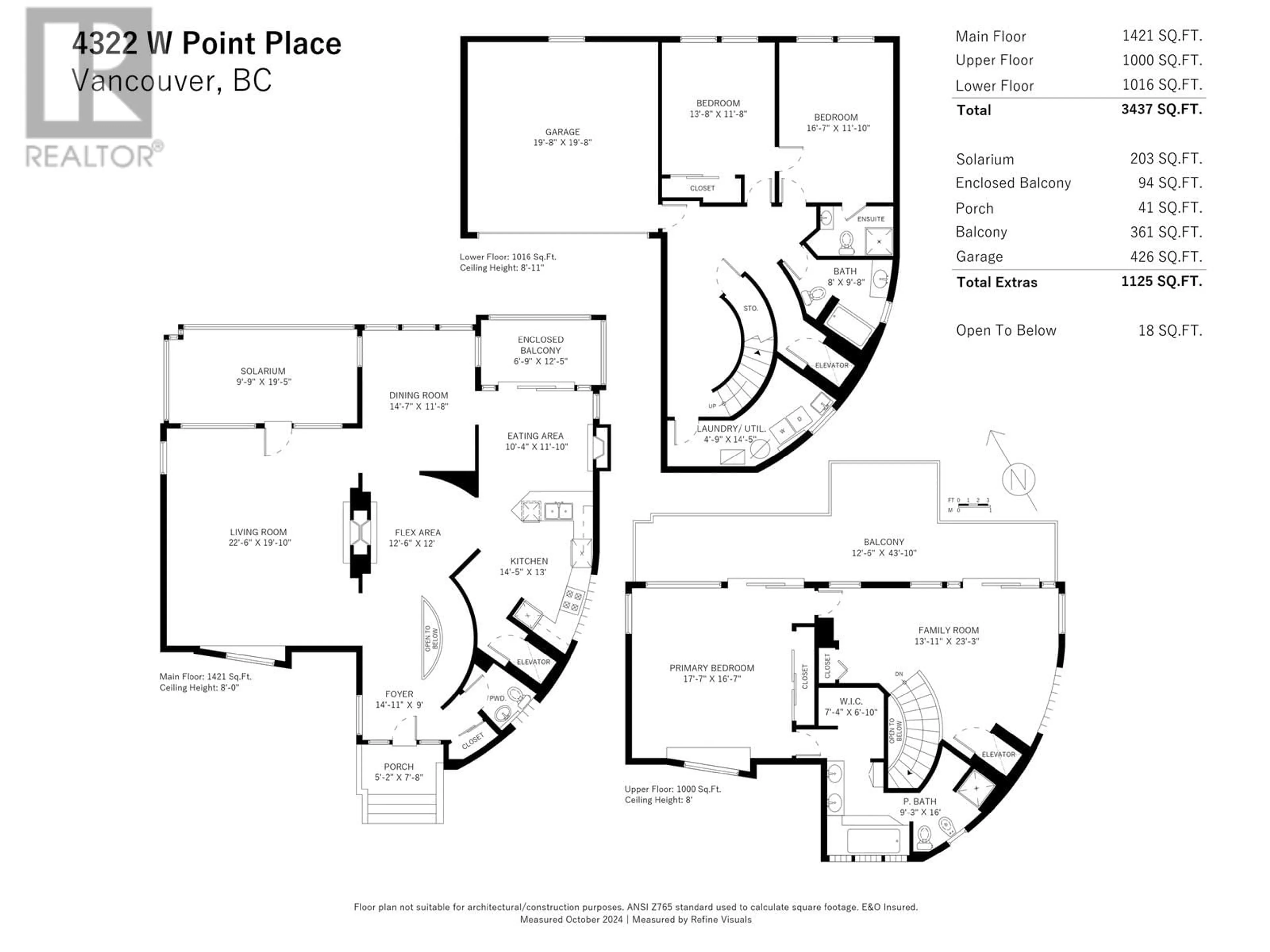 Floor plan for 4322 WEST POINT PLACE, Vancouver British Columbia V6R4M9