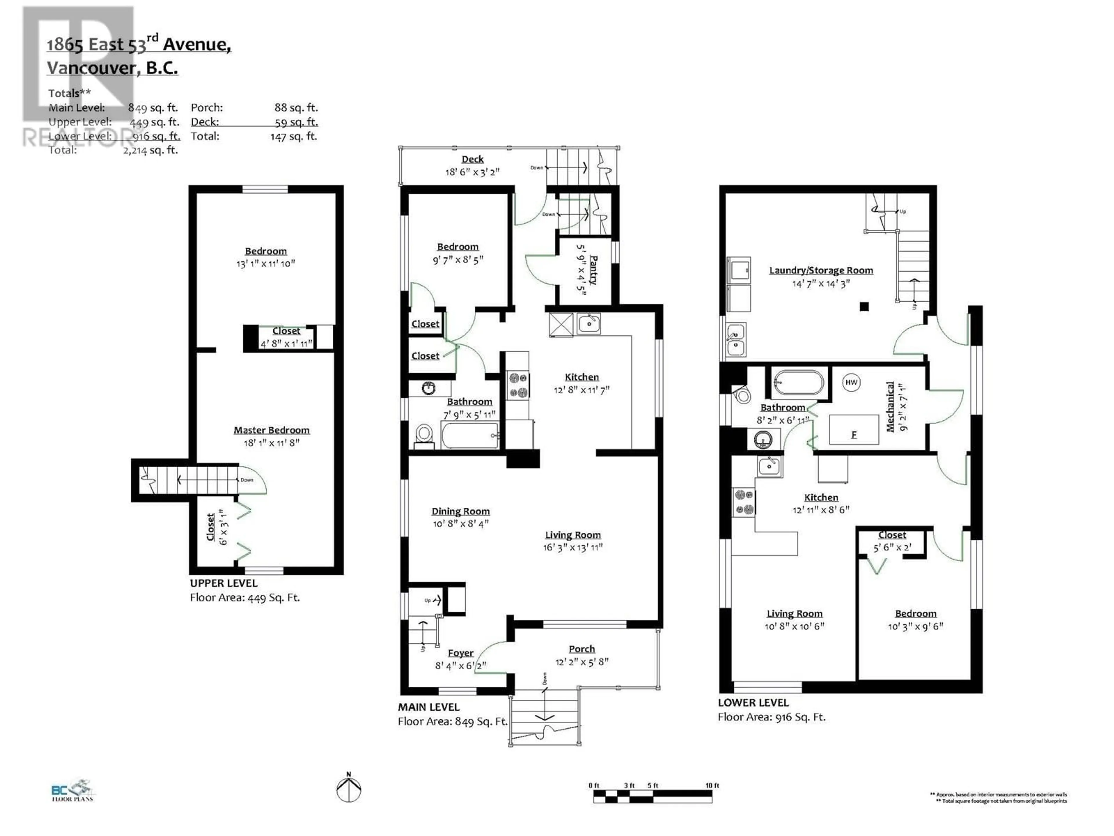 Floor plan for 1865 E 53RD AVENUE, Vancouver British Columbia V5P1X5