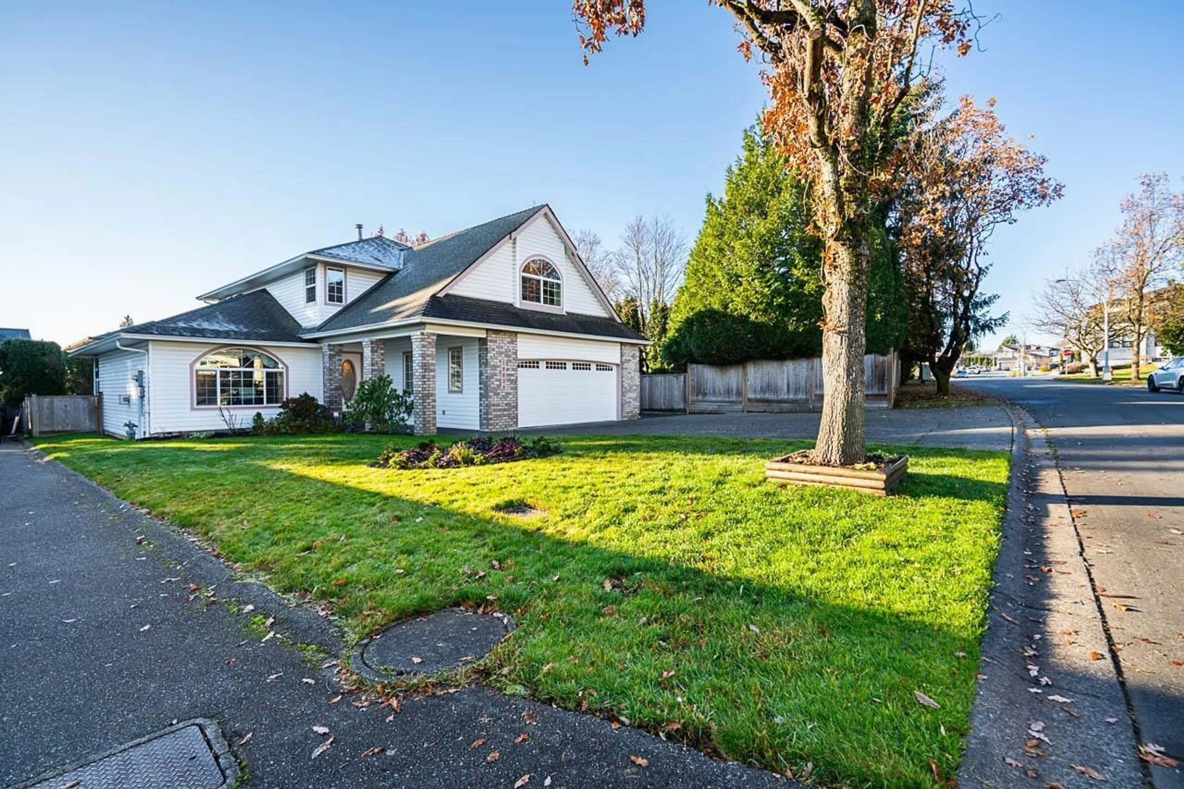 A pic from exterior of the house or condo, the fenced backyard for 19036 62 AVENUE, Surrey British Columbia V3S8H7