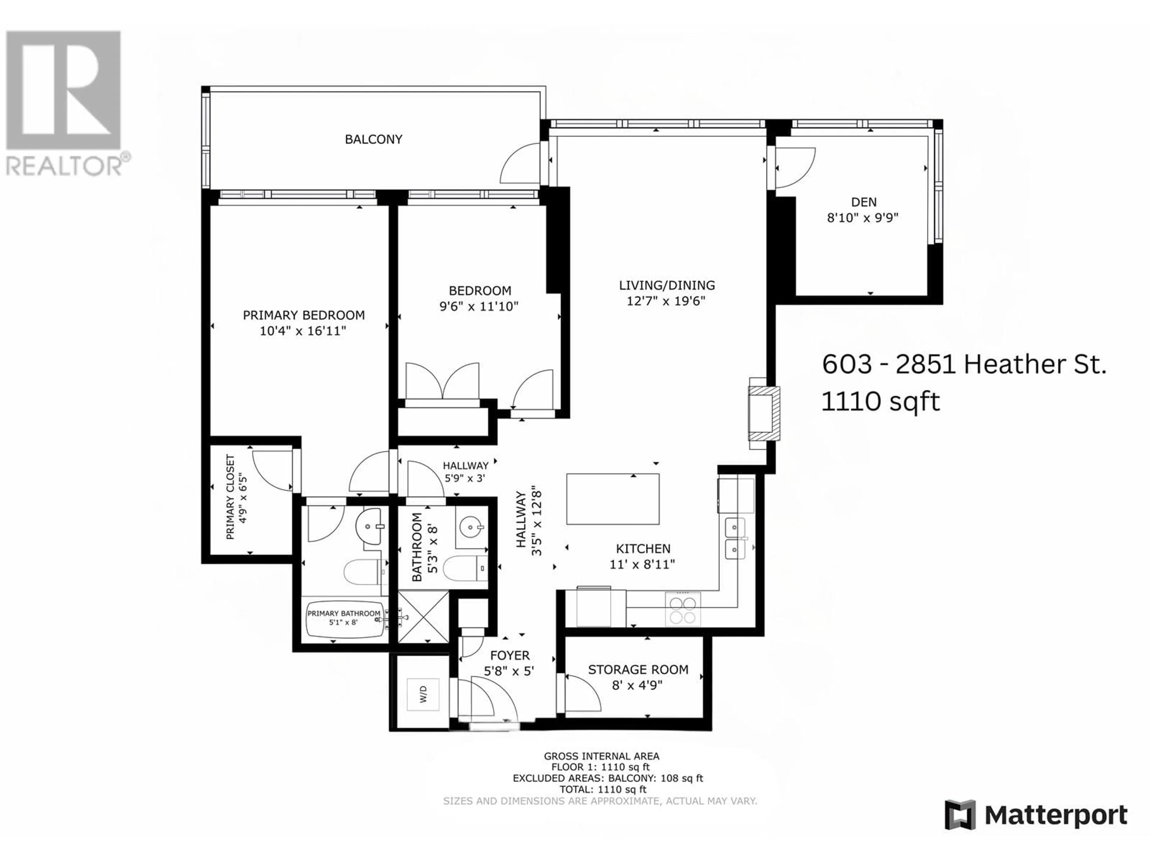 Floor plan for 603 2851 HEATHER STREET, Vancouver British Columbia V5Z0A2